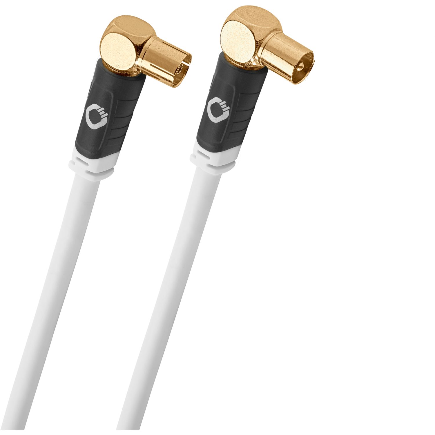 OEHLBACH Transmission Edge Antennenkabel mit Winkelstecker Audio- & Video-Kabel, Antenne männlich, Antenne weiblich (75 cm), Effektive Schirmung