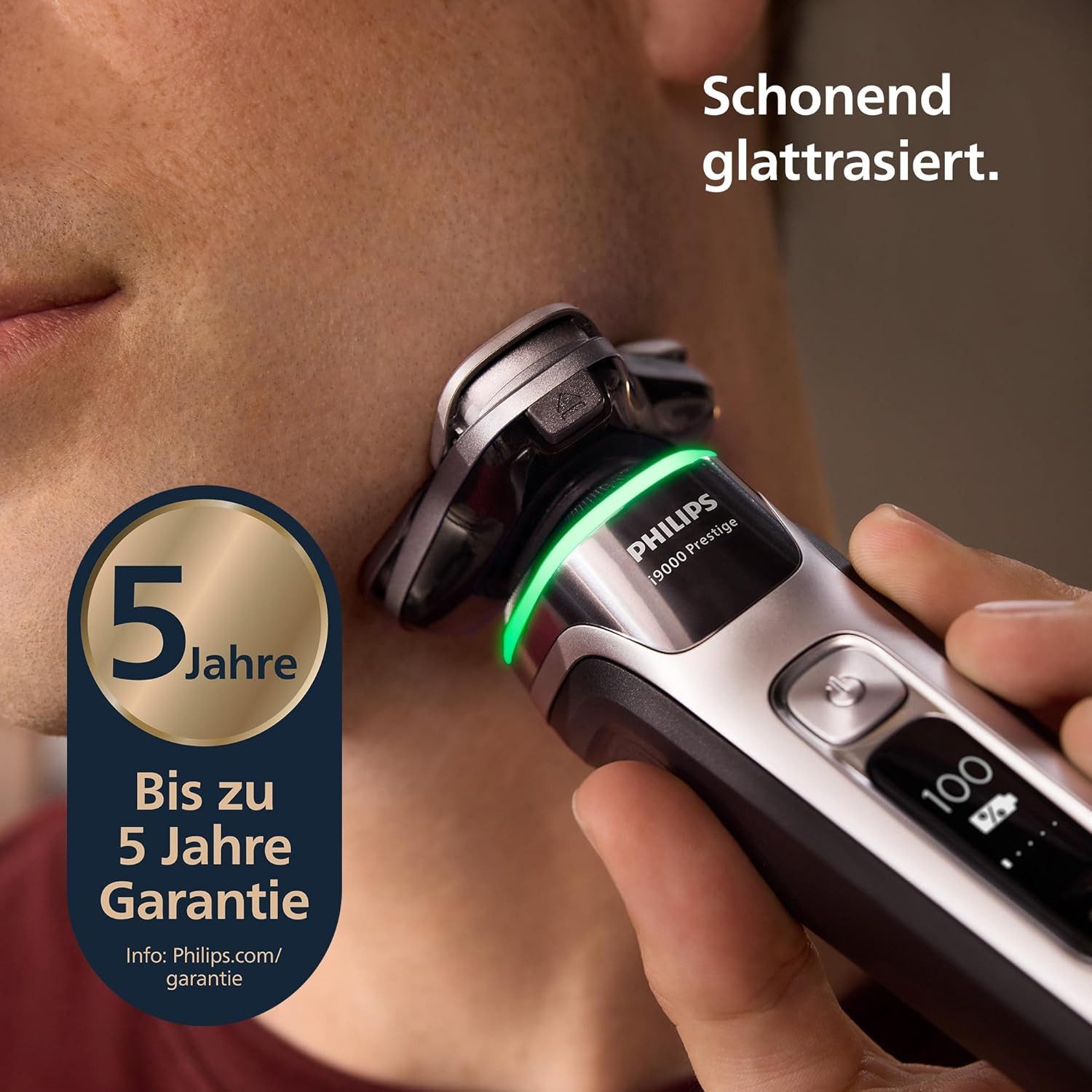 Philips Nassrasierer Philips elektrischer Rasierer i9000 Prestige Herren grau XP9205/30