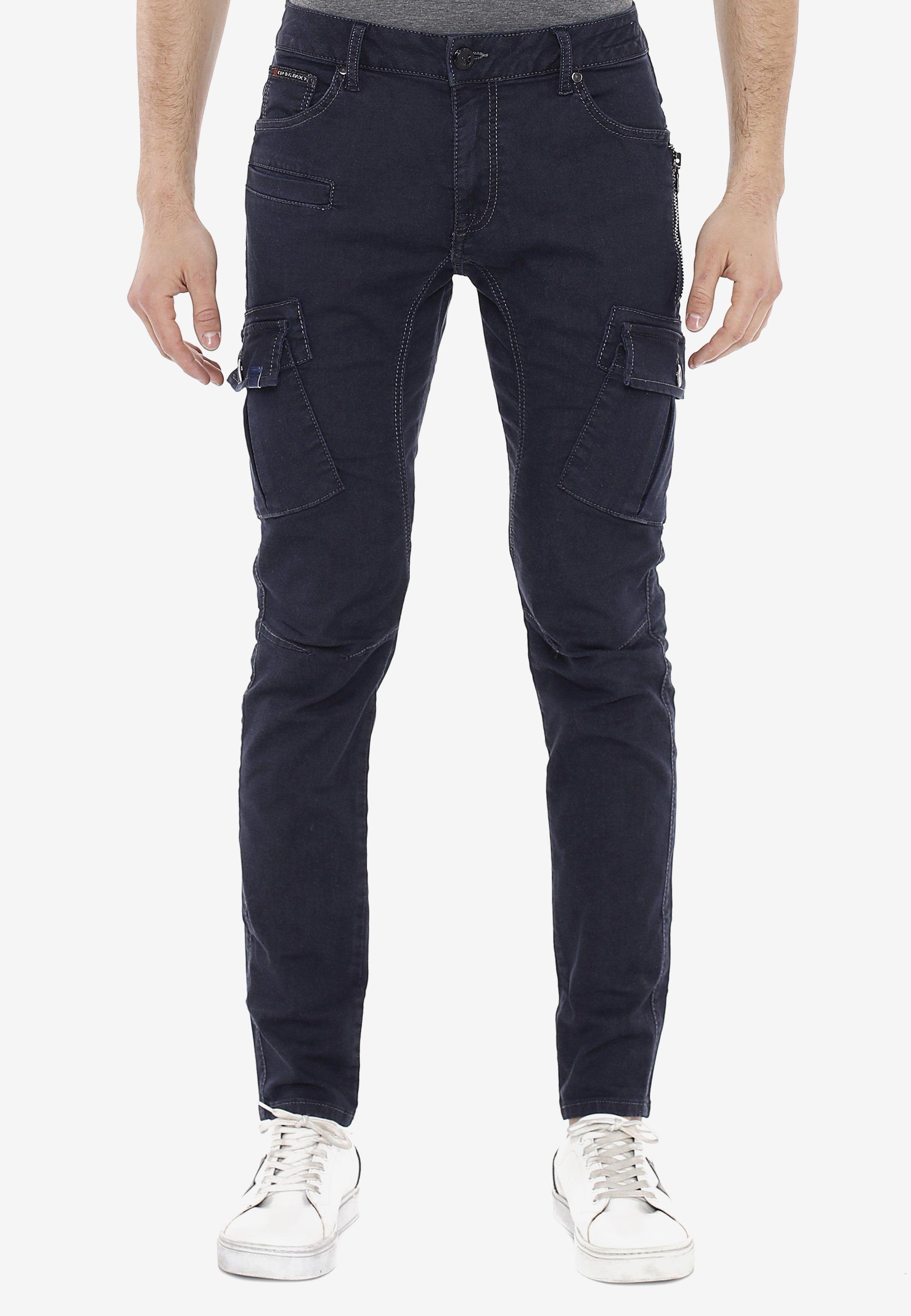 Slim-fit-Jeans Cipo Seitentaschen blau & Baxx mit