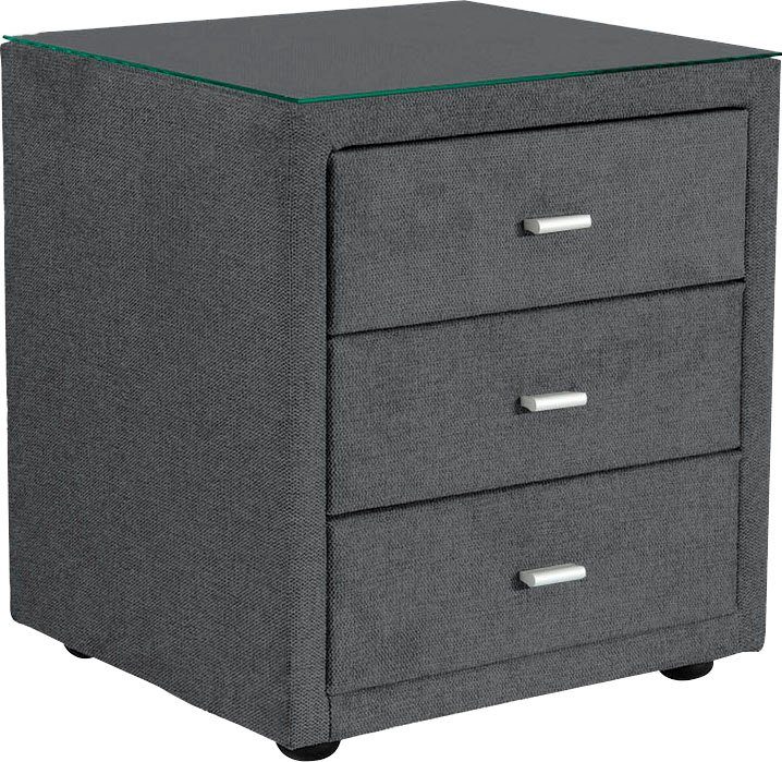 alina Nachttisch Elsa, mit Glasplatte. Reduzierter Preis € 440,69. Unverbindliche Preisempfehlung € 738,00