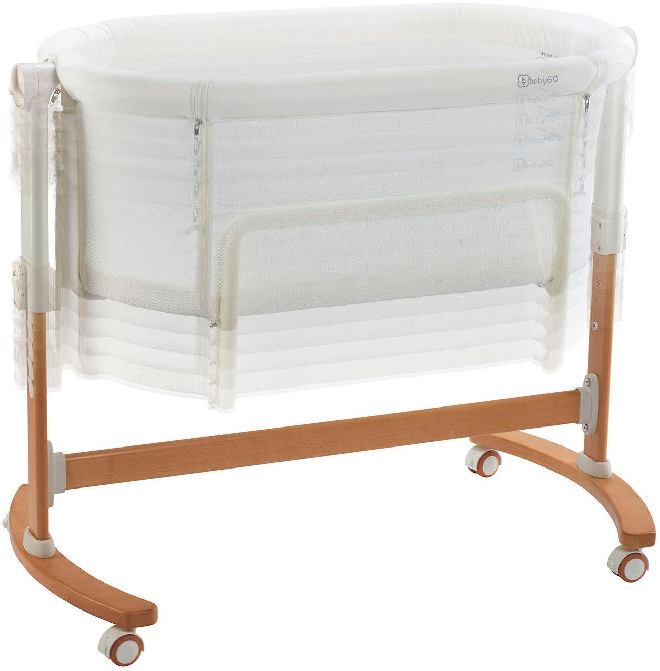 Beistellbett Amila, beige white