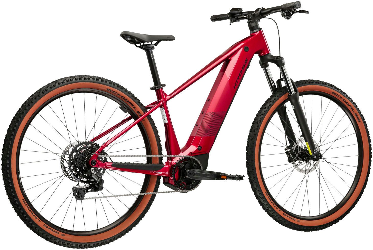 Kross E-Bike Mountainbike Influx Hybrid 2.0 16,7Ah / BOSCH 600 Wh 29" rot 9 Gänge 2026, 9 Gang Shimano CUES U4000 Schaltwerk, Kettenschaltung, Mittelmotor, 600 Wh, BOSCH PERFORMANCE LINE PX 36 V/250 W, Mittelmotor