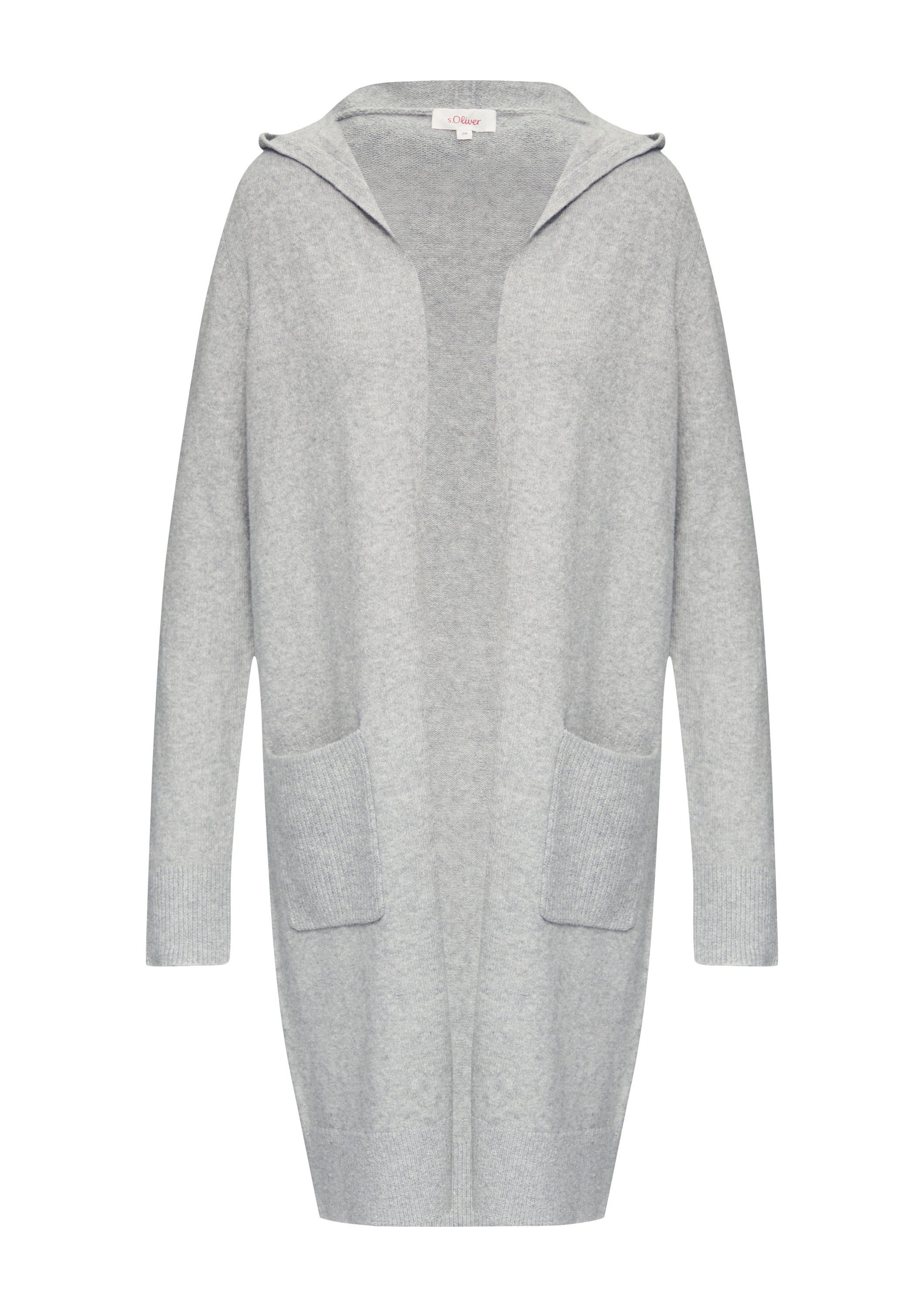 s.Oliver Cardigan Strickjacke Long-Cardigan mit Kapuze günstig online kaufen