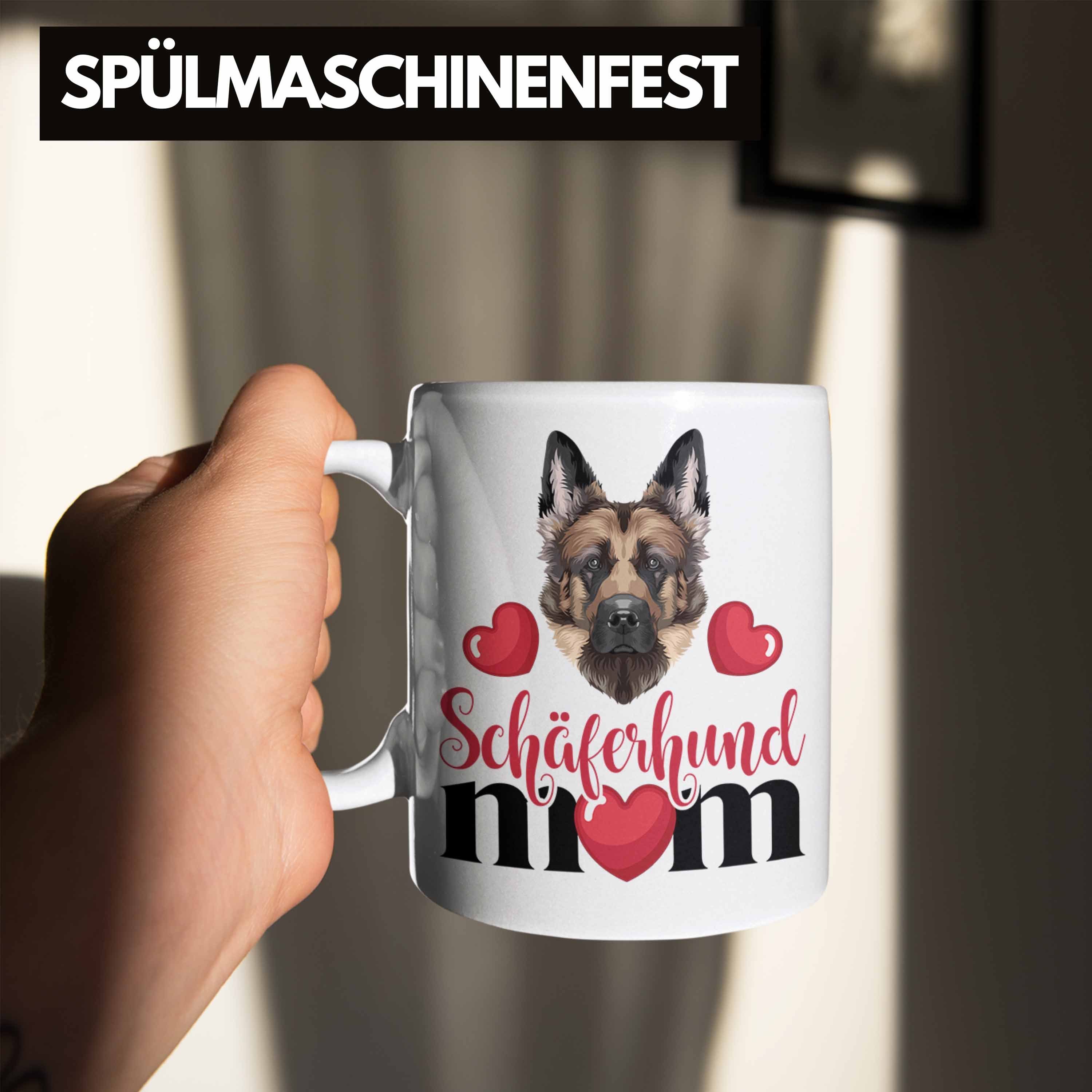 Trendation Tasse Schäferhund Besitzer Geschenk Mom Geschenki Lustiger Weiss Mama Tasse Spruch