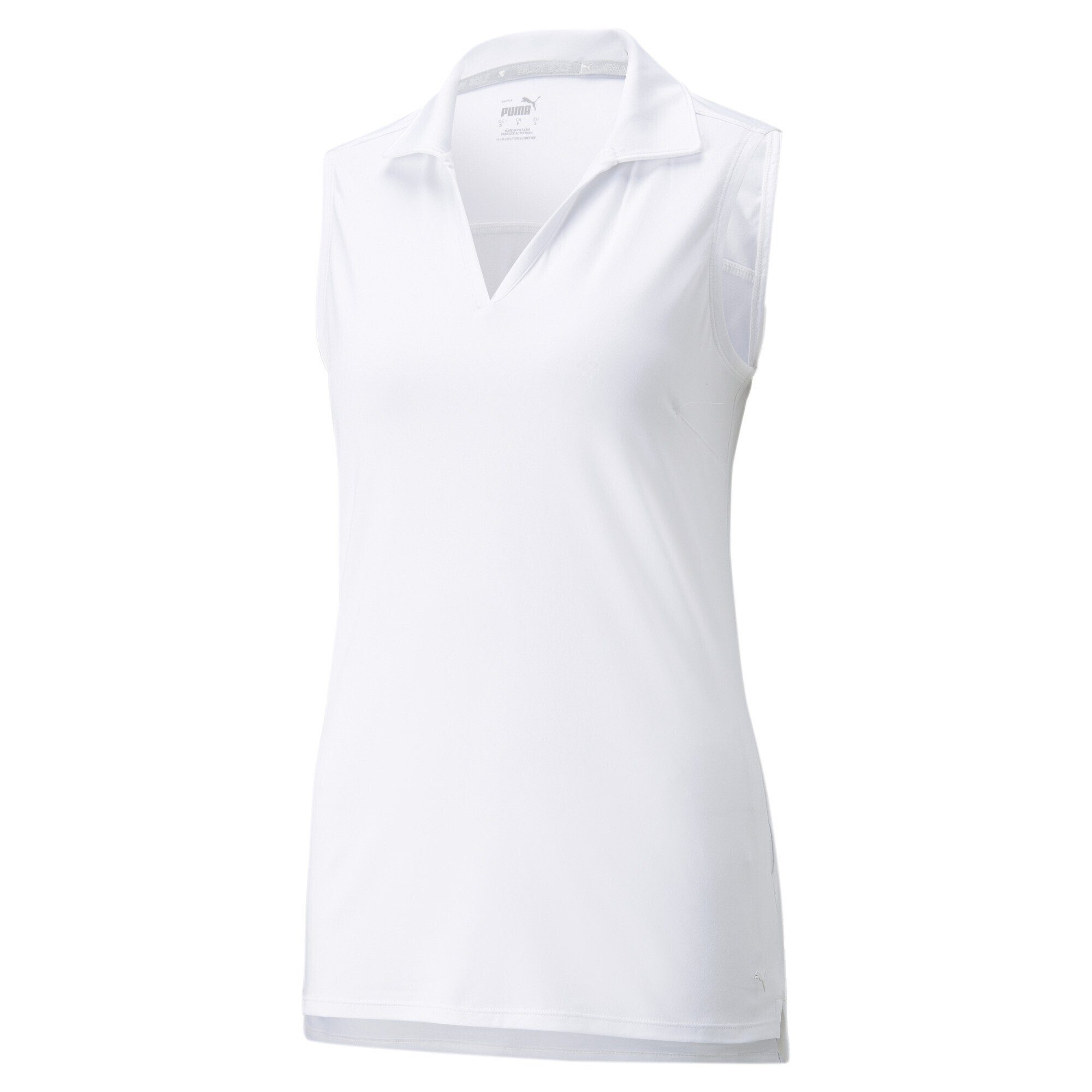 Verkauf läuft PUMA Poloshirt CLOUDSPUN Coast Bright Ärmelloses Golf Damen Poloshirt White