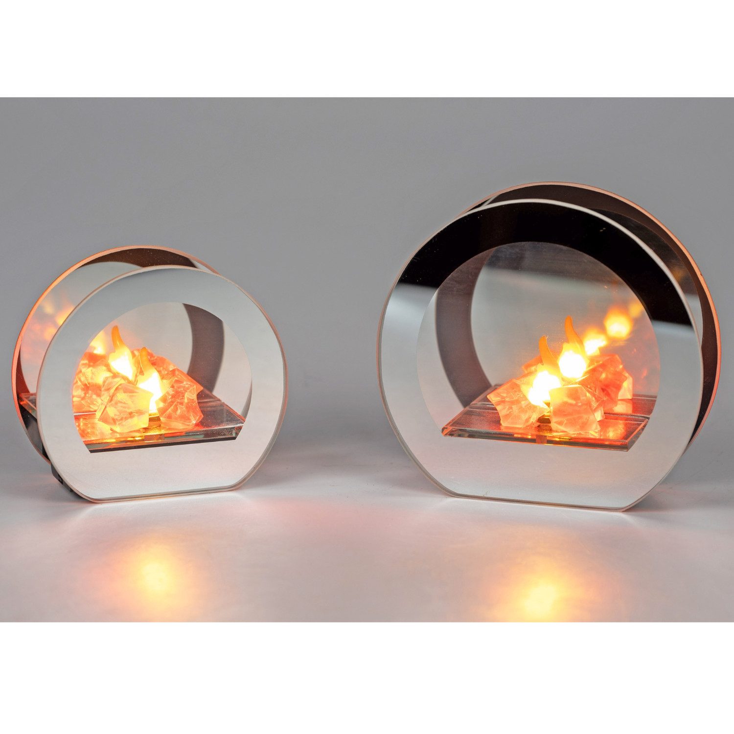 formano LED Tischleuchte Flames, LED, mit Timerfunktion, Silber, Feuer, H: 11cm