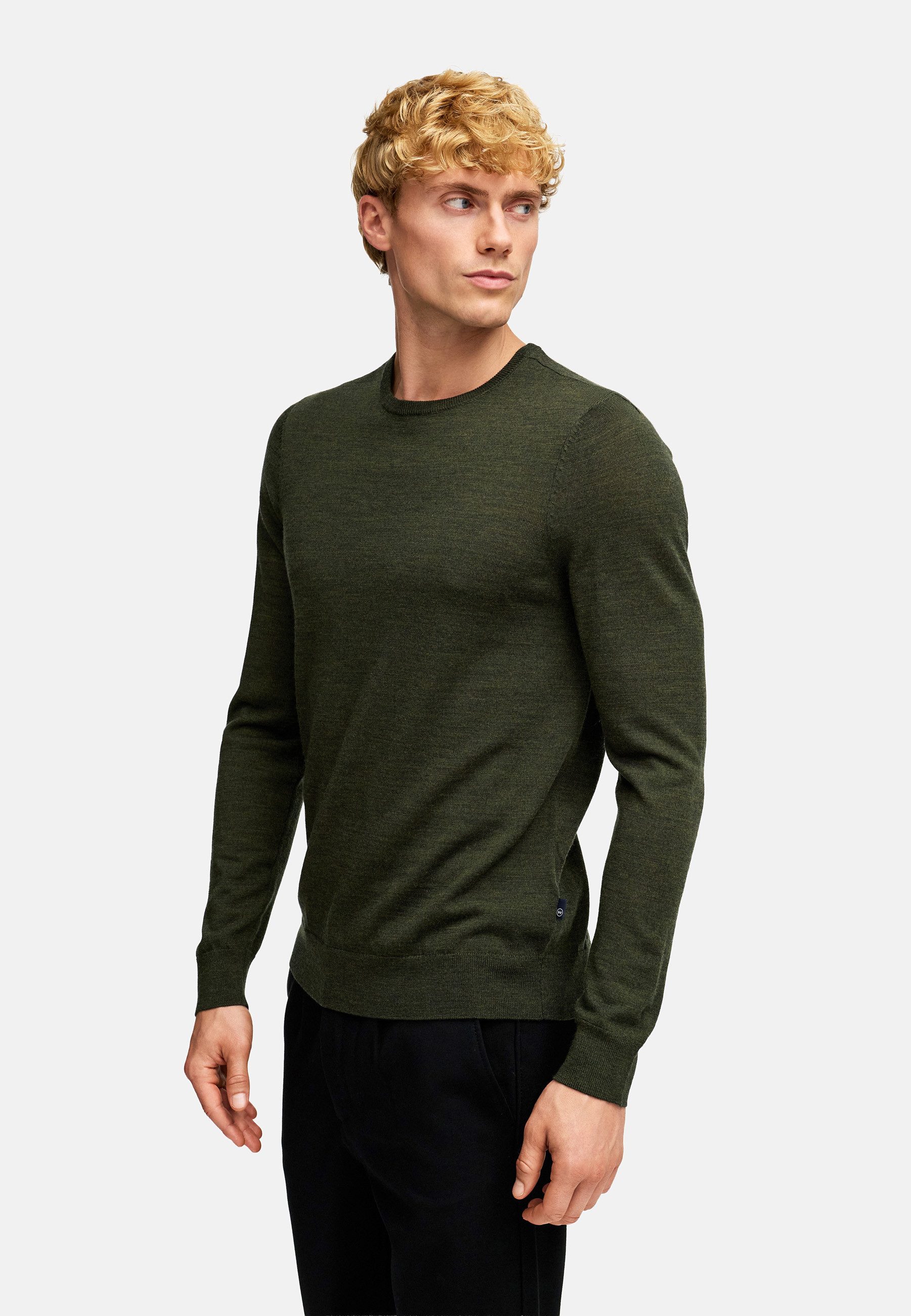 Kronstadt Strickpullover Herren KSJohannes Strickpullover Herrenpullover aus 100% Merinowolle mit Rundhalsausschnitt