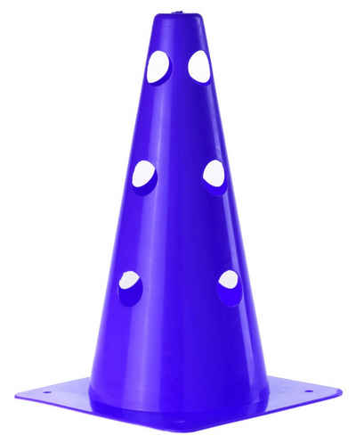 Superhund Markierungshütchen Loch-Markierkegel 30 cm Farbe Blau