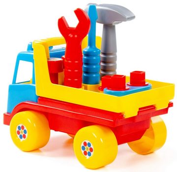 Polesie Spielzeug-LKW Kipplaster Spielset Truck mit Heimwerker Werkzeug