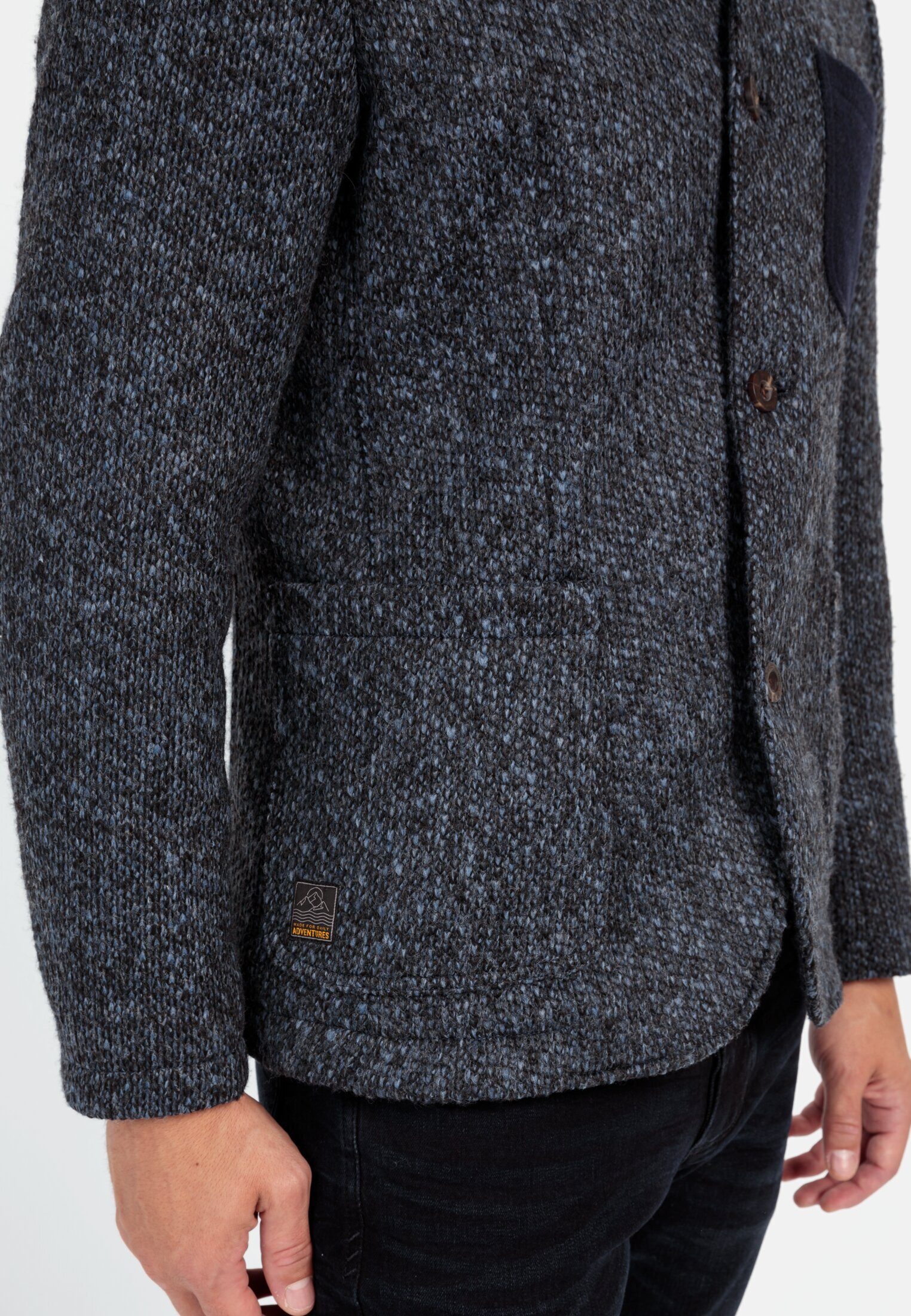 camel active Baumwollsakko mit Stehkragen Langarm Blazer_Jackenblazer
