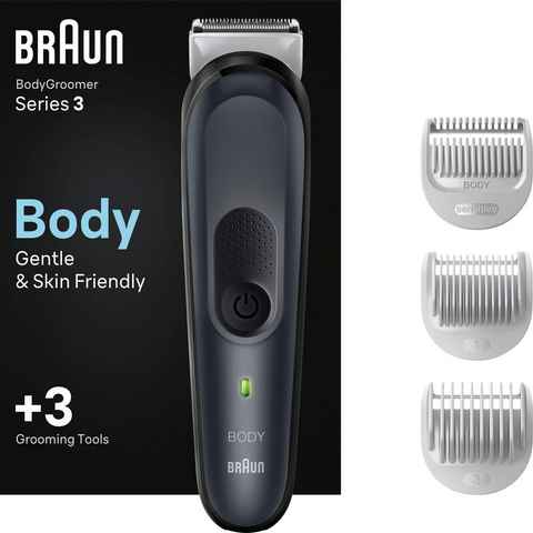 Braun Haarschneider Bodygroomer BG3340, SkinShield-Technologie, Abwaschbar