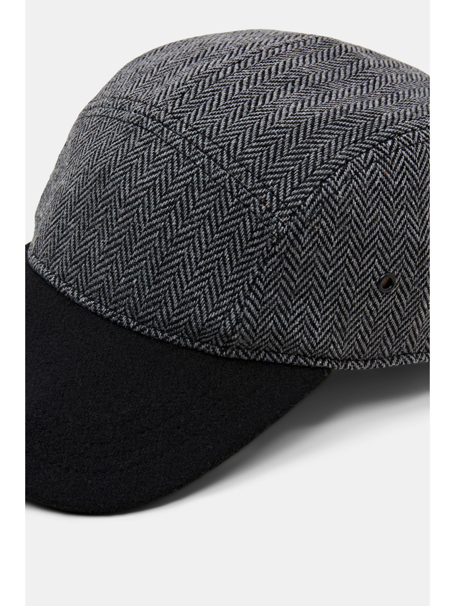 Esprit Baseball Cap Cap Wollmix aus im Herringbone-Design