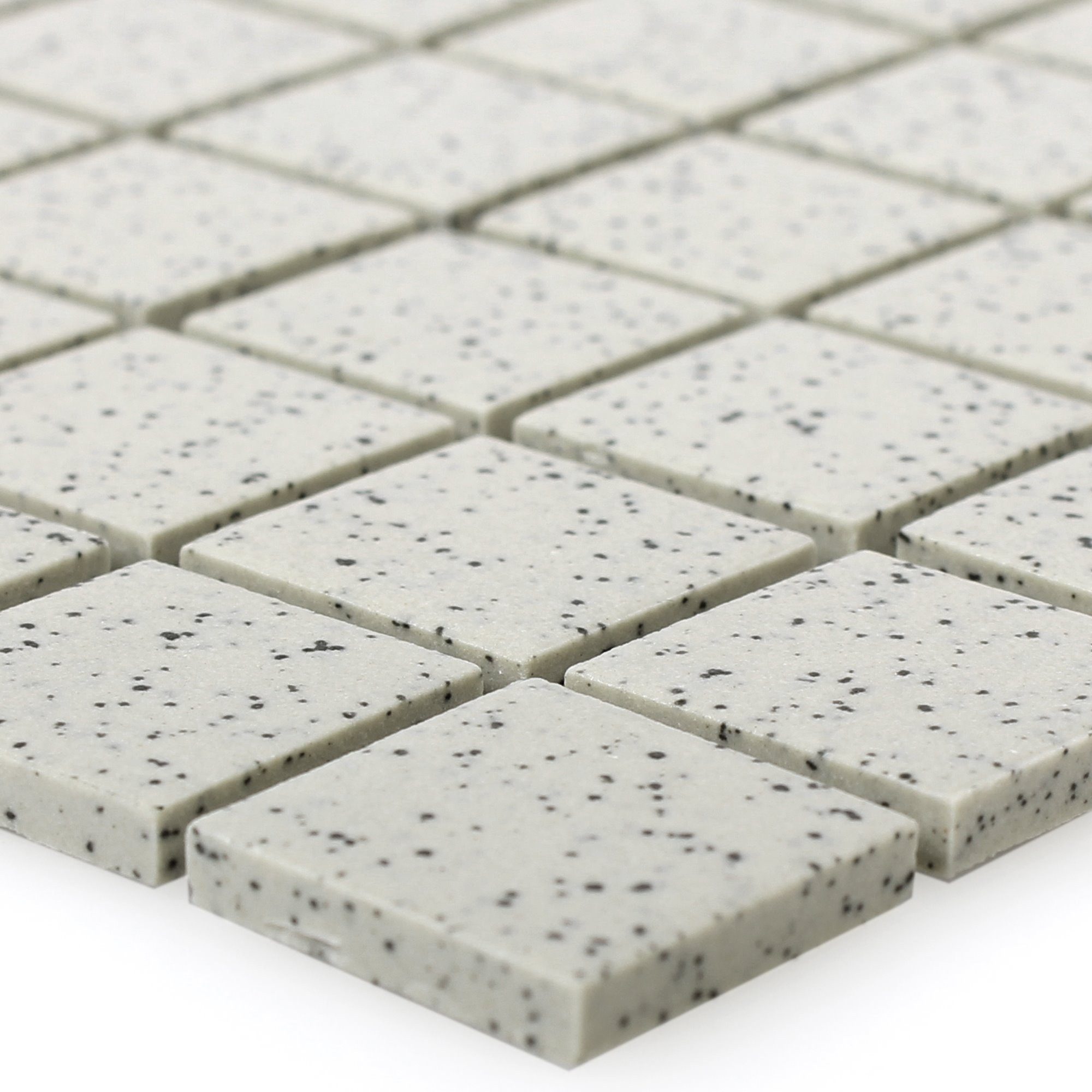 Mosafil Mosaikfliesen Keramik Mosaikfliesen Luanda Beige Quadrat, Keramik 33.000x30.200, beige, Verlegefertig auf ein Netz geklebt - Frostsicher - Wasserfest