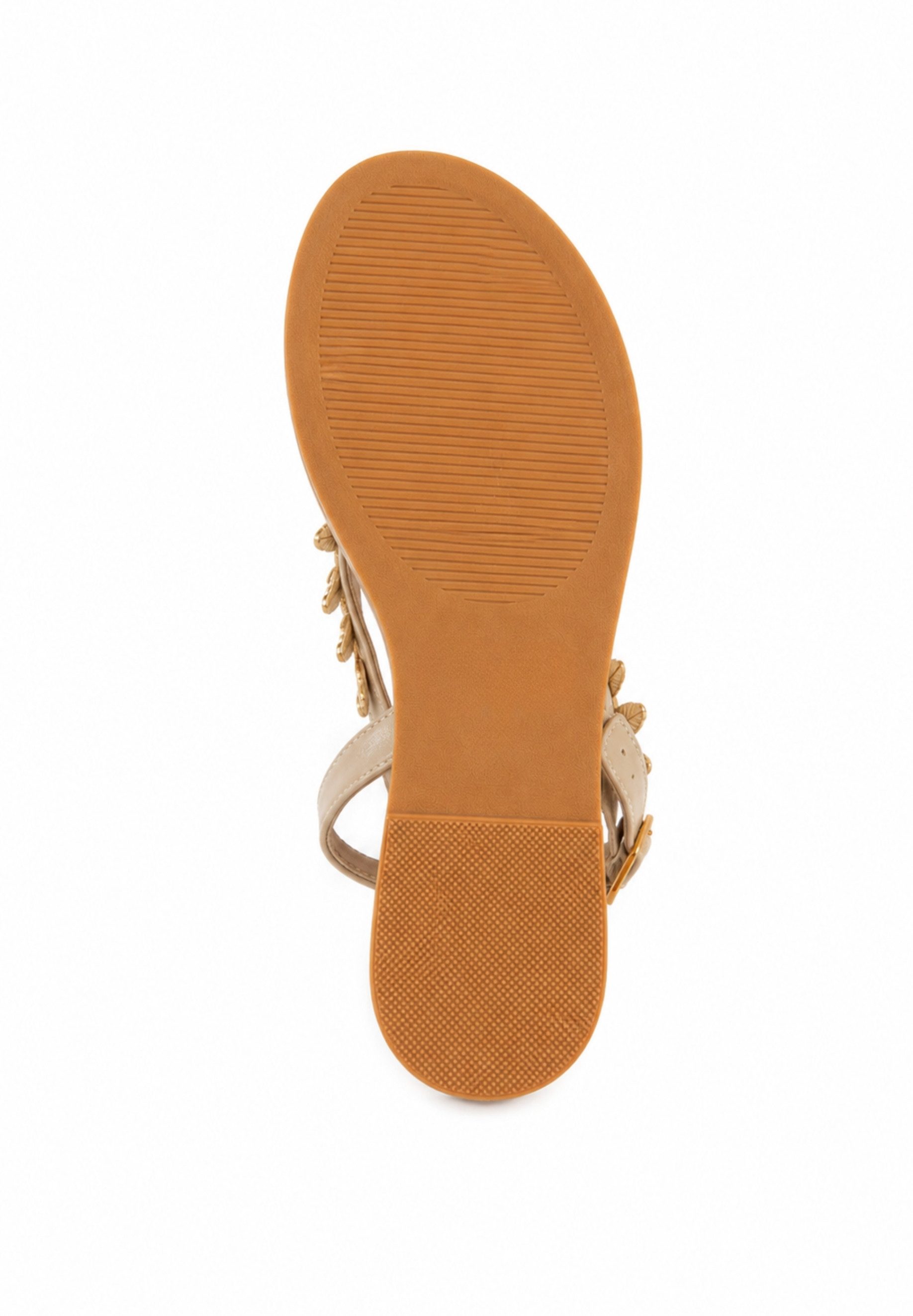 Day Vine Damen Zehentrenner-Sandalen mit Blätterdetails und Fersenriemen Sandalette