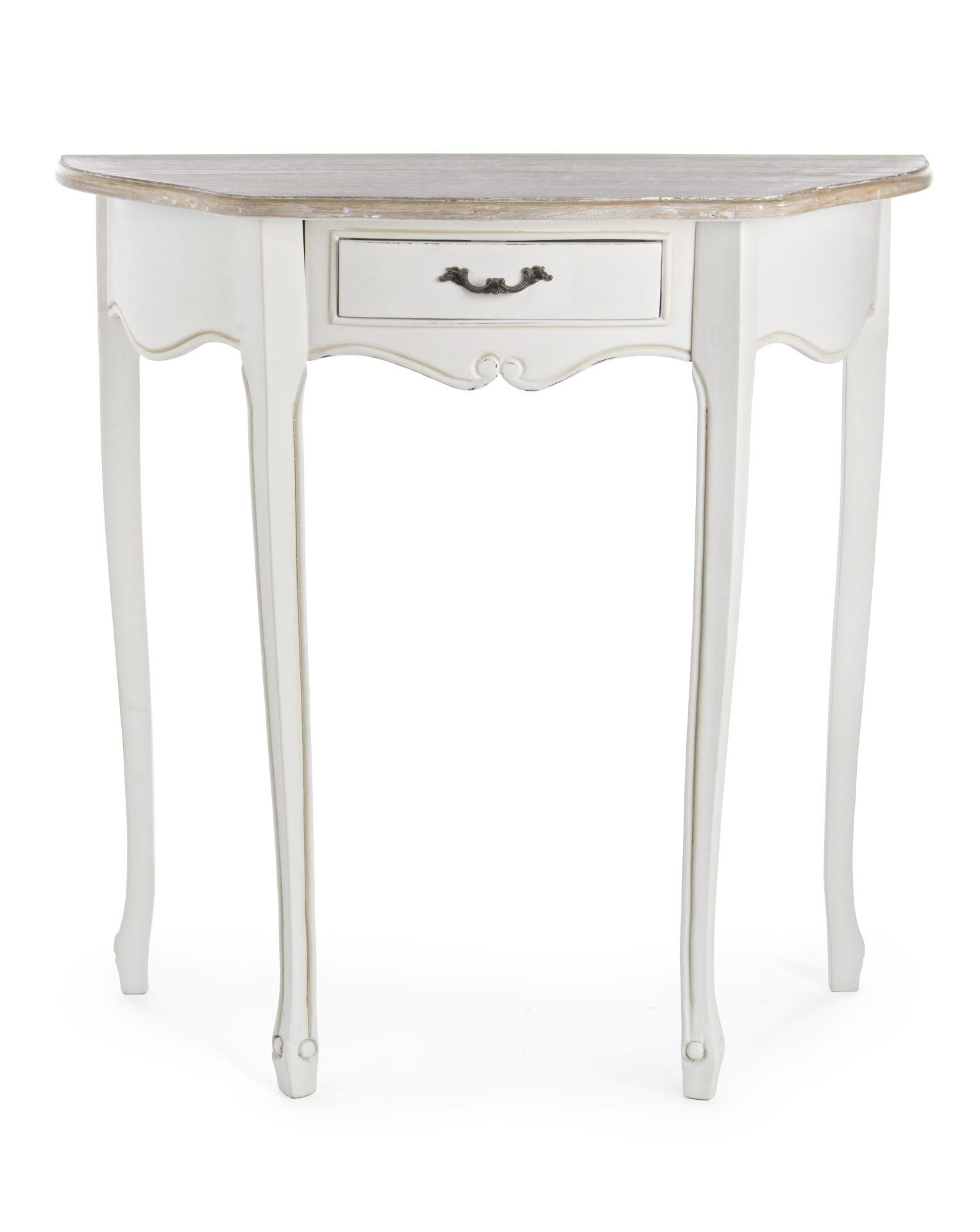 Bizzotto Konsole Justine aus Paulowniaholz Rund, 80 cm