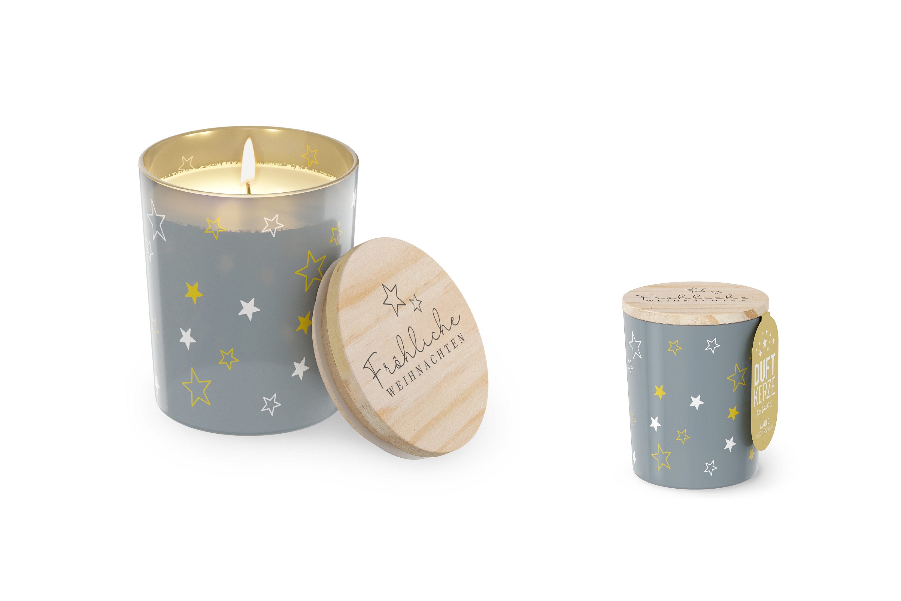 La Vida Duftkerze Kerze Duftkerze im Glas mit Deckel Brenndauer 30h Vanille la vida