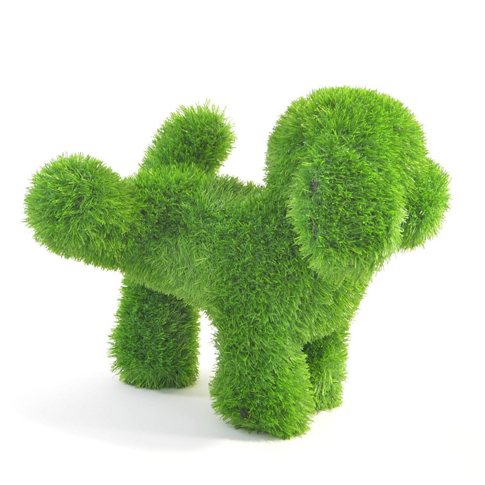 foolonli Gartenfigur Garten Grasfigur pinkelnder Hund Deko Kunstrasen 35cmH wetterfest