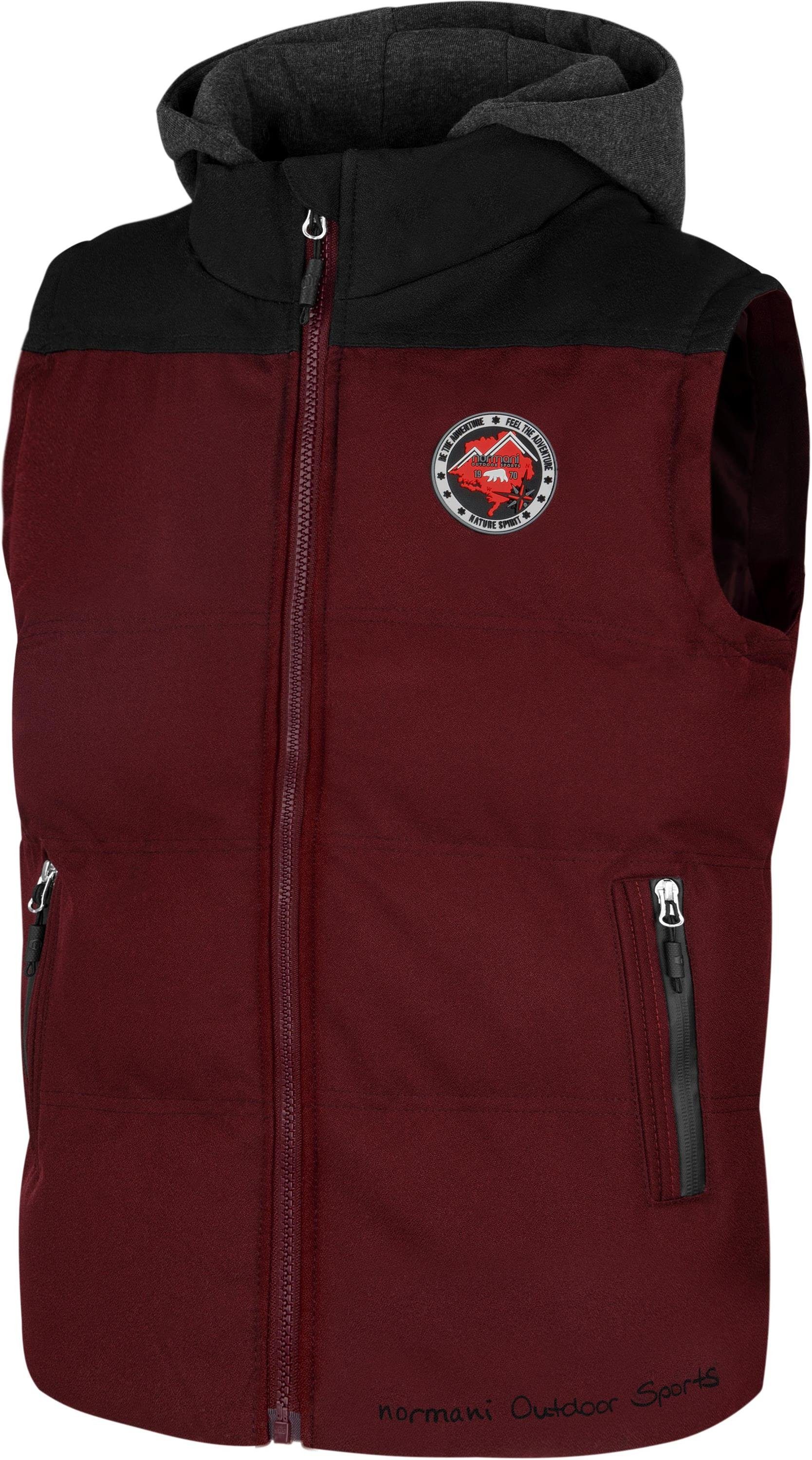 normani Steppweste Kinder Weste Skien (1-tlg) Unisex Wattierte Winterweste - winddichter Bodywarmer Weste mit Kapuze