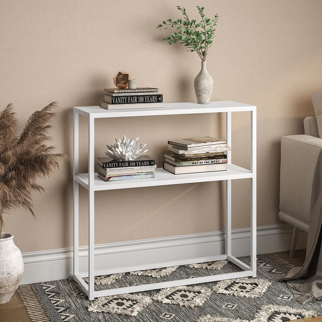 skølm Ablageregal Skadi mit 2 Ablageflächen, weiß, Metallregal, bis 20kg be günstig online kaufen