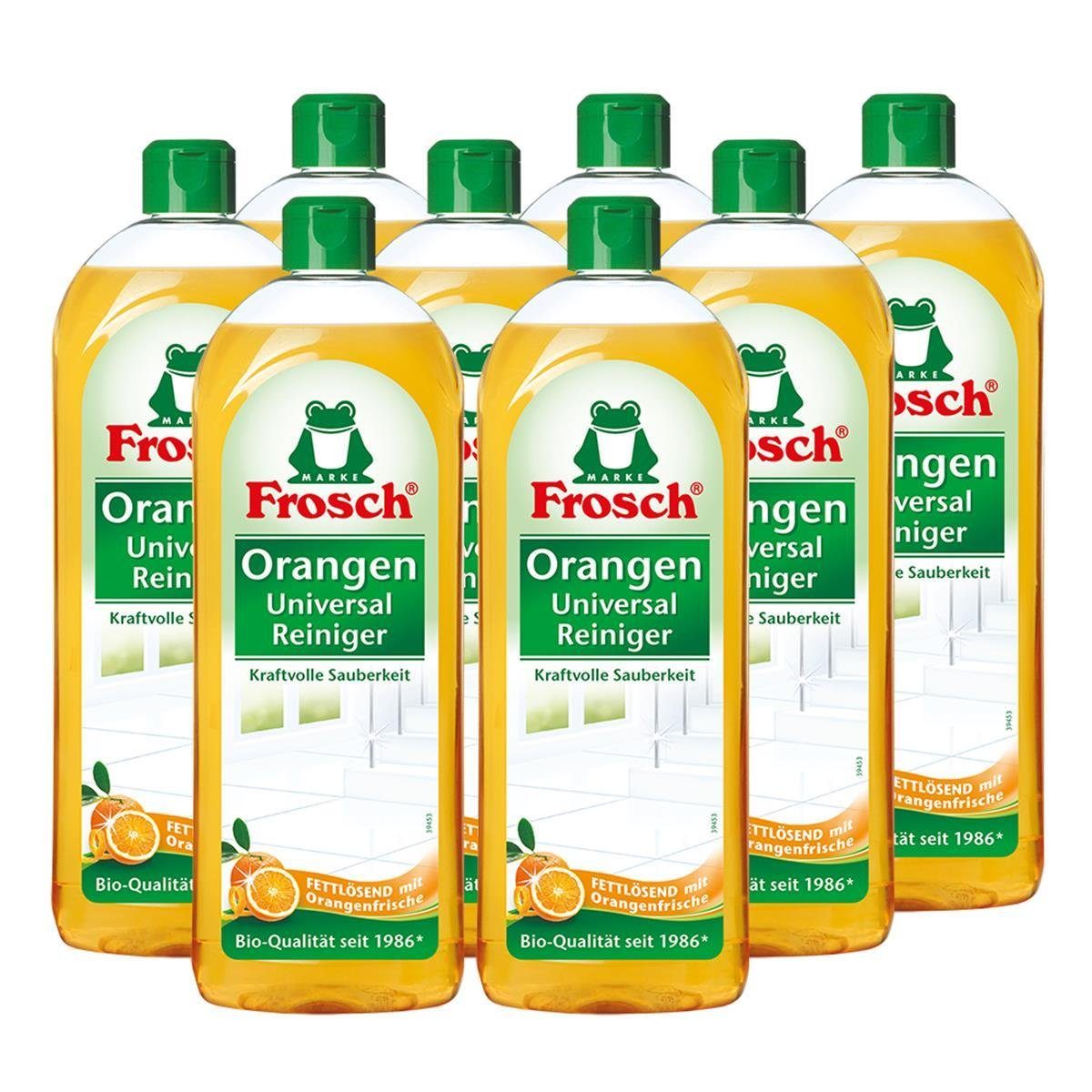Outlet-Besonderheit FROSCH 8x Frosch Universal Reiniger 750 Orangen Allzweckreiniger ml
