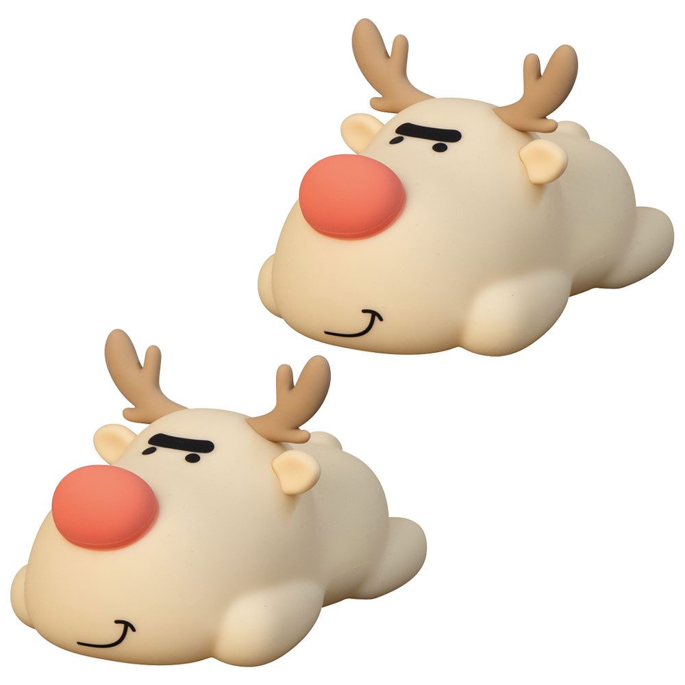 FISCHER & HONSEL LED Tischleuchte, Leuchtmittel inklusive, Warmweiß, 2x LED Tischleuchte Kinderzimmer Touchdimmer beige Akkubetrieb L 16 cm