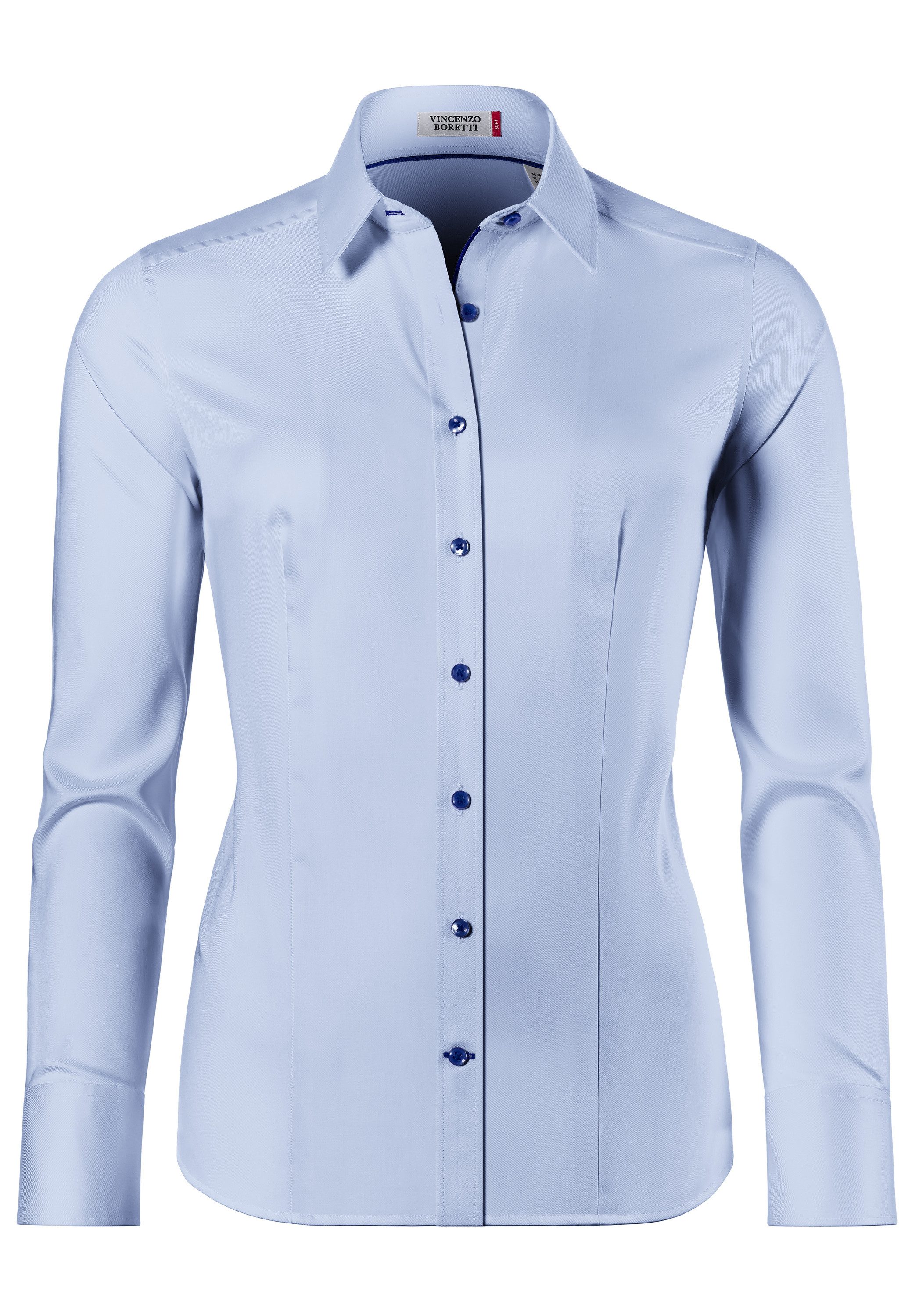 Vincenzo Boretti Klassische Bluse leicht tailliert soft günstig online kaufen