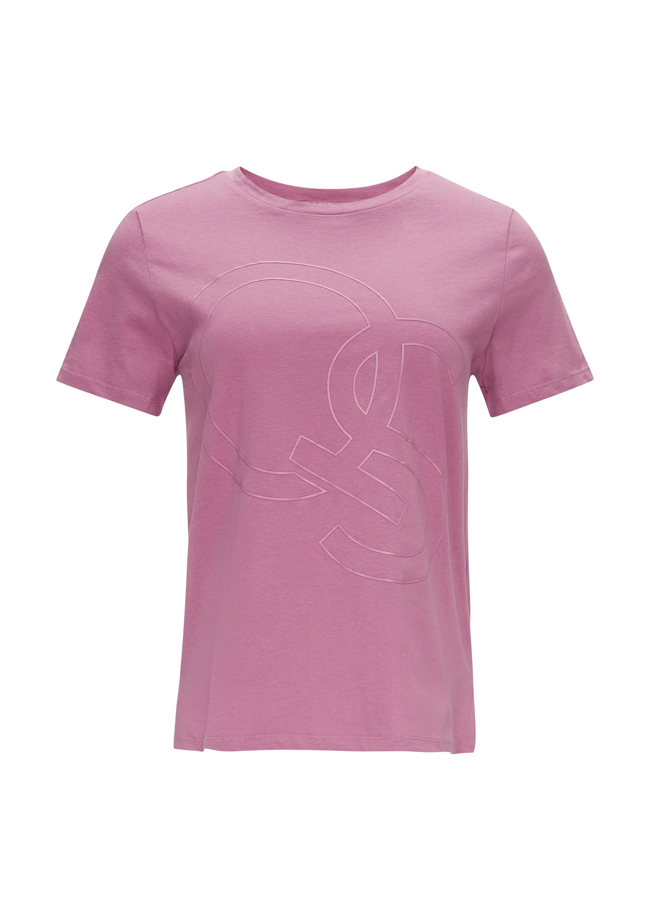 QS Kurzarmshirt T-Shirt T-Shirt aus Jersey mit Frontprint