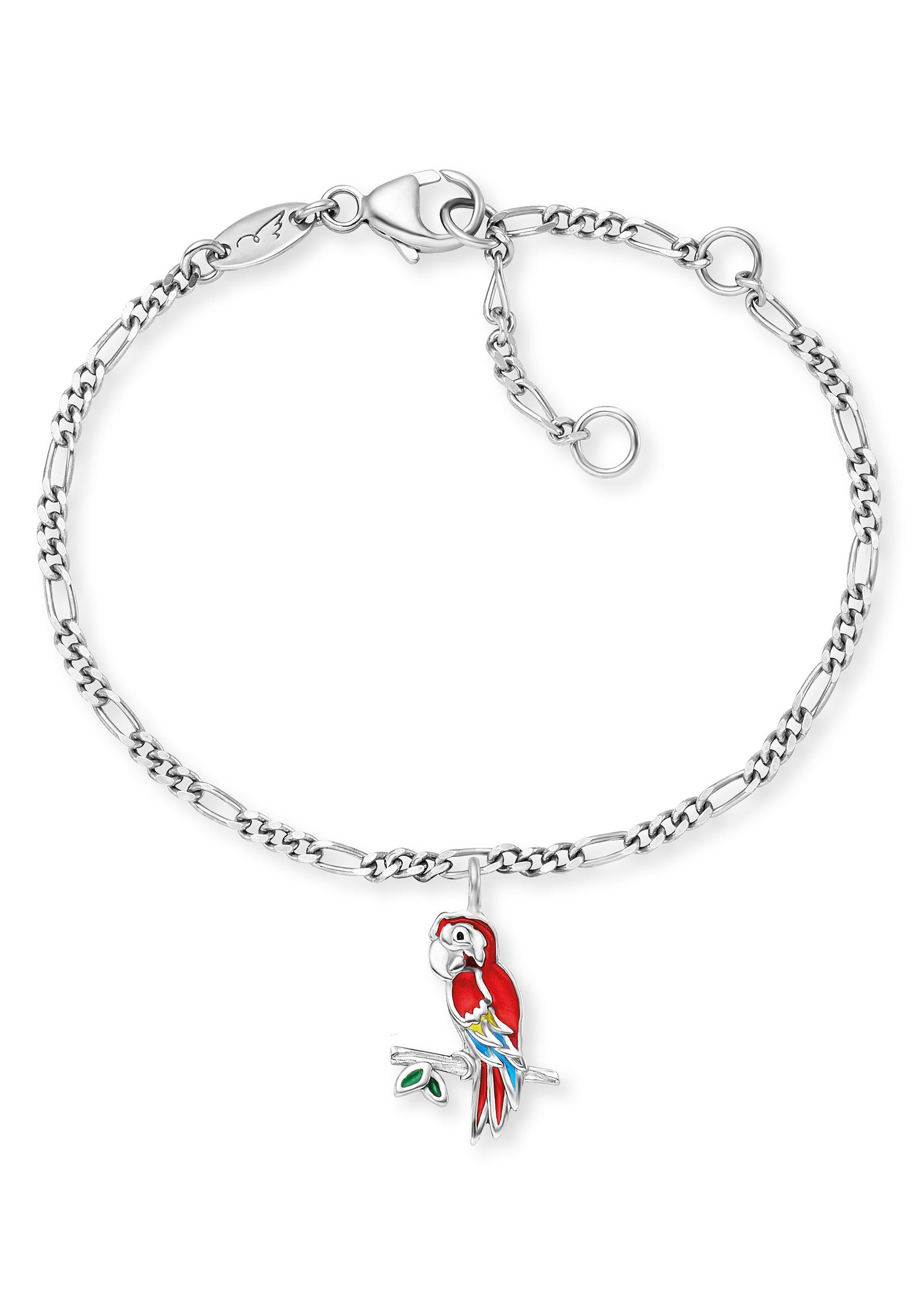 HEB-PARROT, mit Herzengel Emaille Papagei, Armband