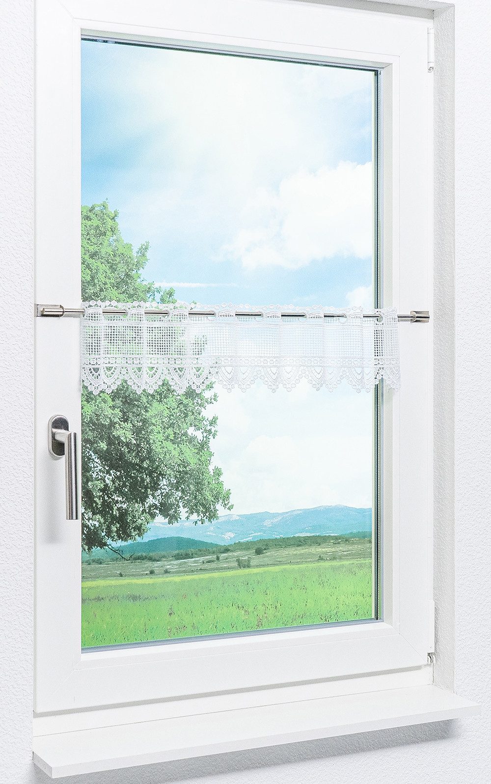 LYSEL® Scheibengardine Rustika (1 St), transparent, HxB 14x40cm günstig online kaufen