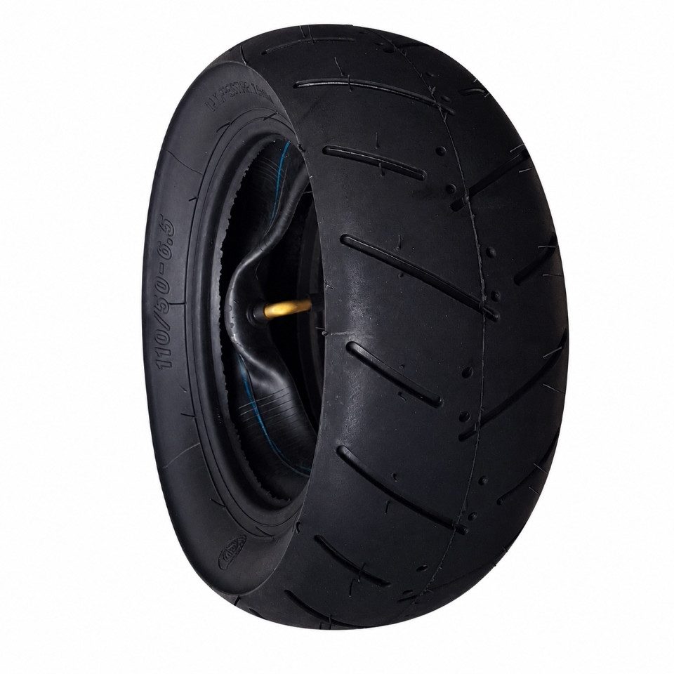 FunSport-Factory Ersatzrad Reifen 110/50-6.5 inkl. Schlauch für E-Scooter & Pocketbike, inkl. Schlauch, Straßenprofil, 110/50-6.5, 6,5-Zoll