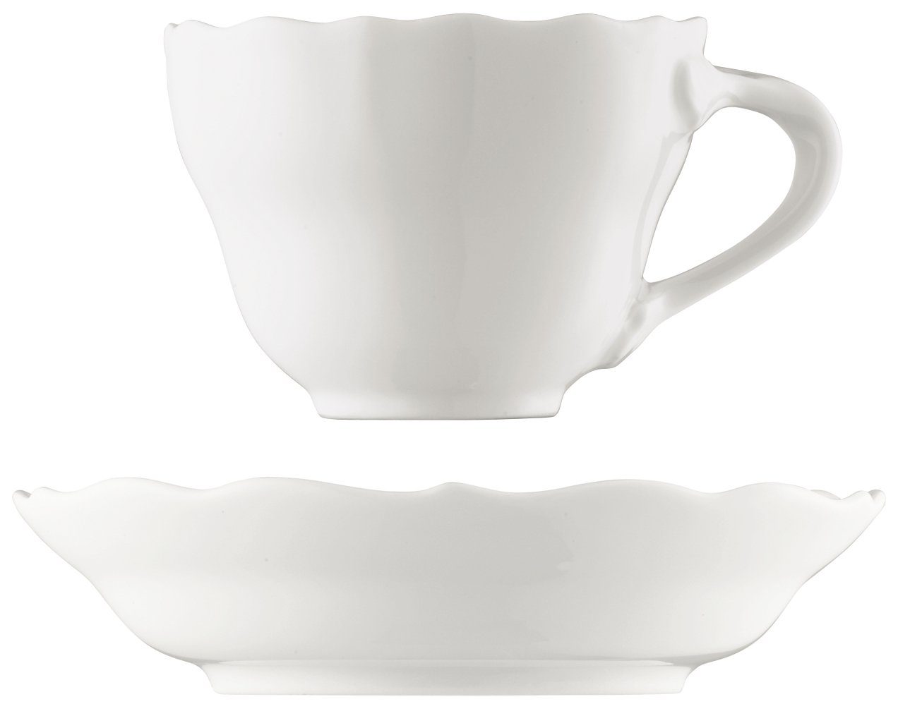 Hutschenreuther Espressotasse Maria Theresia Weiss Espresso-/Mokkatasse 2tlg., Porzellan