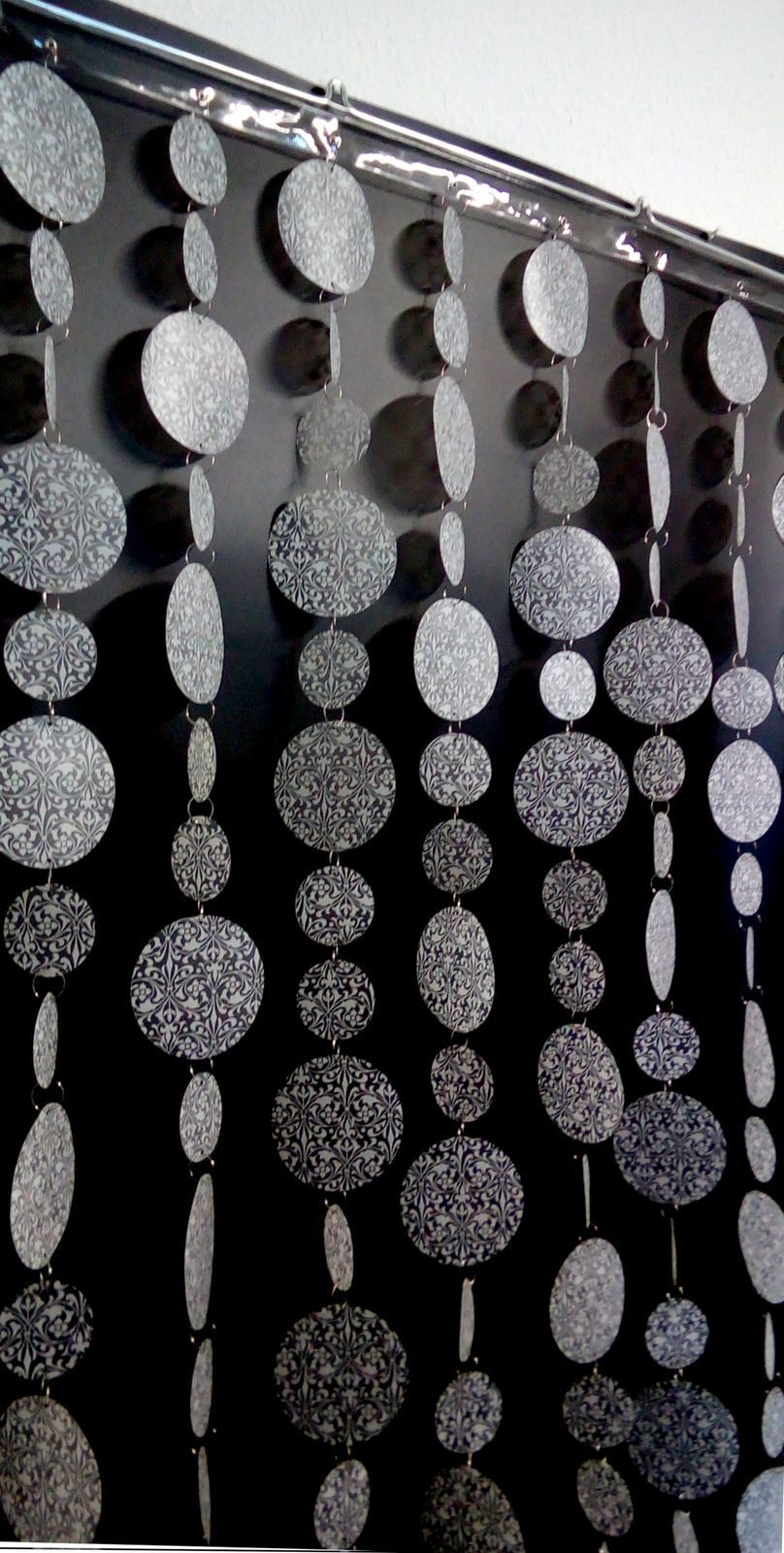 Morel SAS Türvorhang Türvorhang Kunststoff BAROQUE BLANC Maße 90x200cm