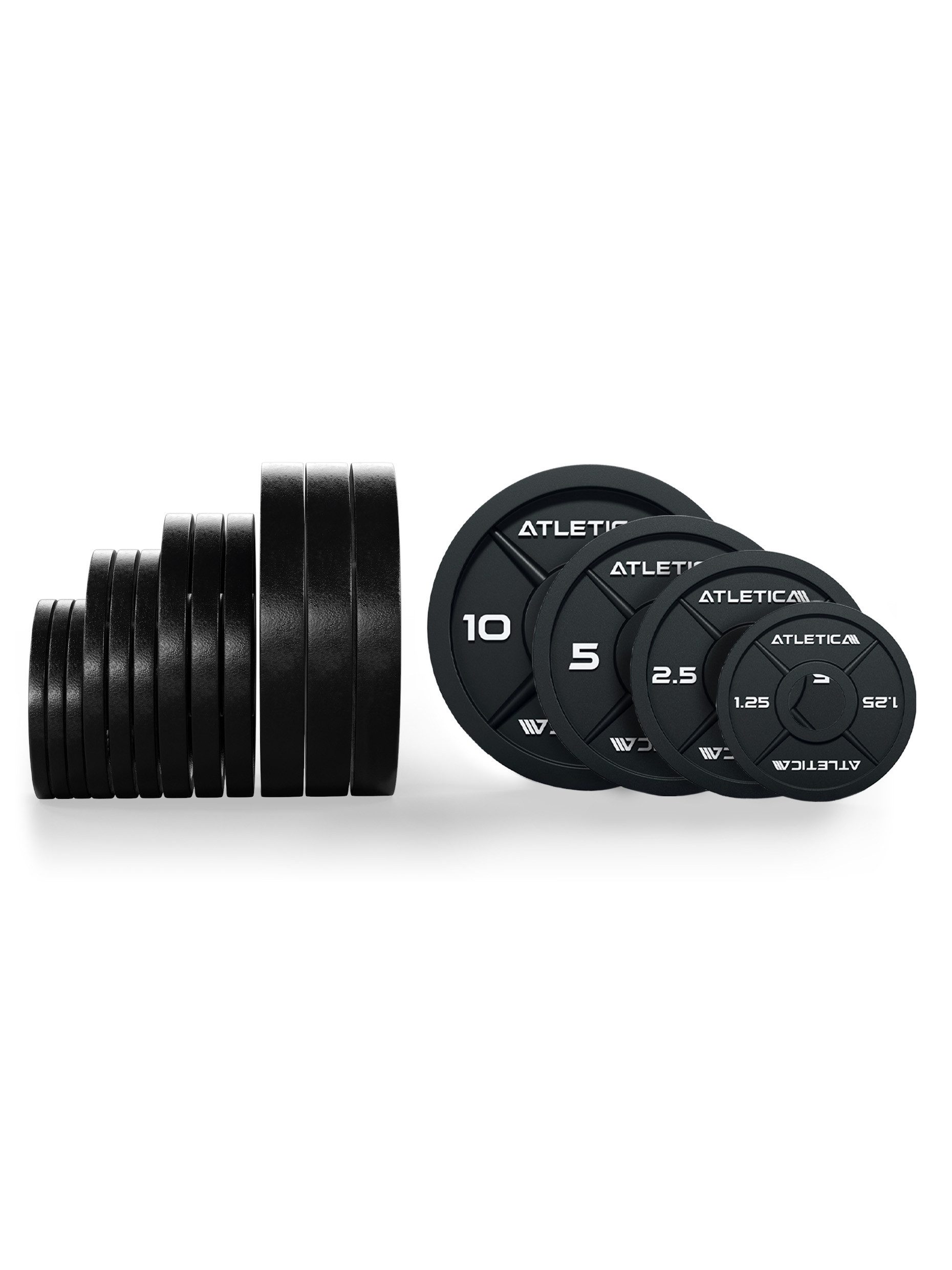 ATLETICA Hantelscheiben Iron Plates Set, 75 kg ∣ Gusseisen ∣ 50 mm, 75 kg