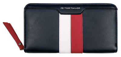 TOM TAILOR Geldbörse VIOLET WALLET Long zip wallet, mit charakteristischem Streifenmuster
