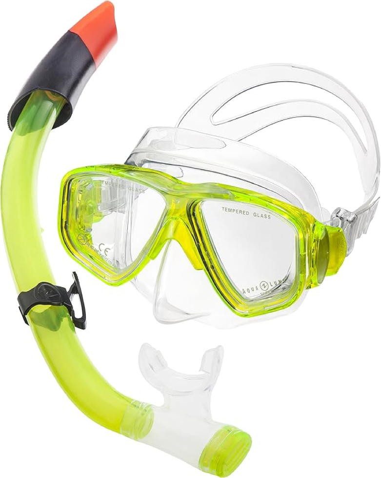 Aqualung Schnorchel Aqua Lung Sport La Costa Travel Deluxe 3er Set (3er Set aus Tauchmaske, Schnorchel, Flossen, inkl. Beutel, 3er Set aus Tauchmaske, Schnorchel, Flossen, inkl. Beutel)