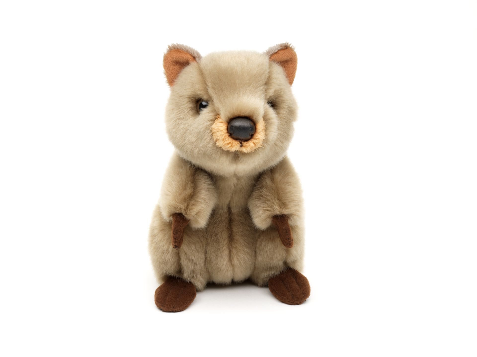 Teddys Rothenburg Kuscheltier Quokka hellbraun stehend 18 cm Plüschquokka Stofftier (Plüschtier, Stoffquokka)
