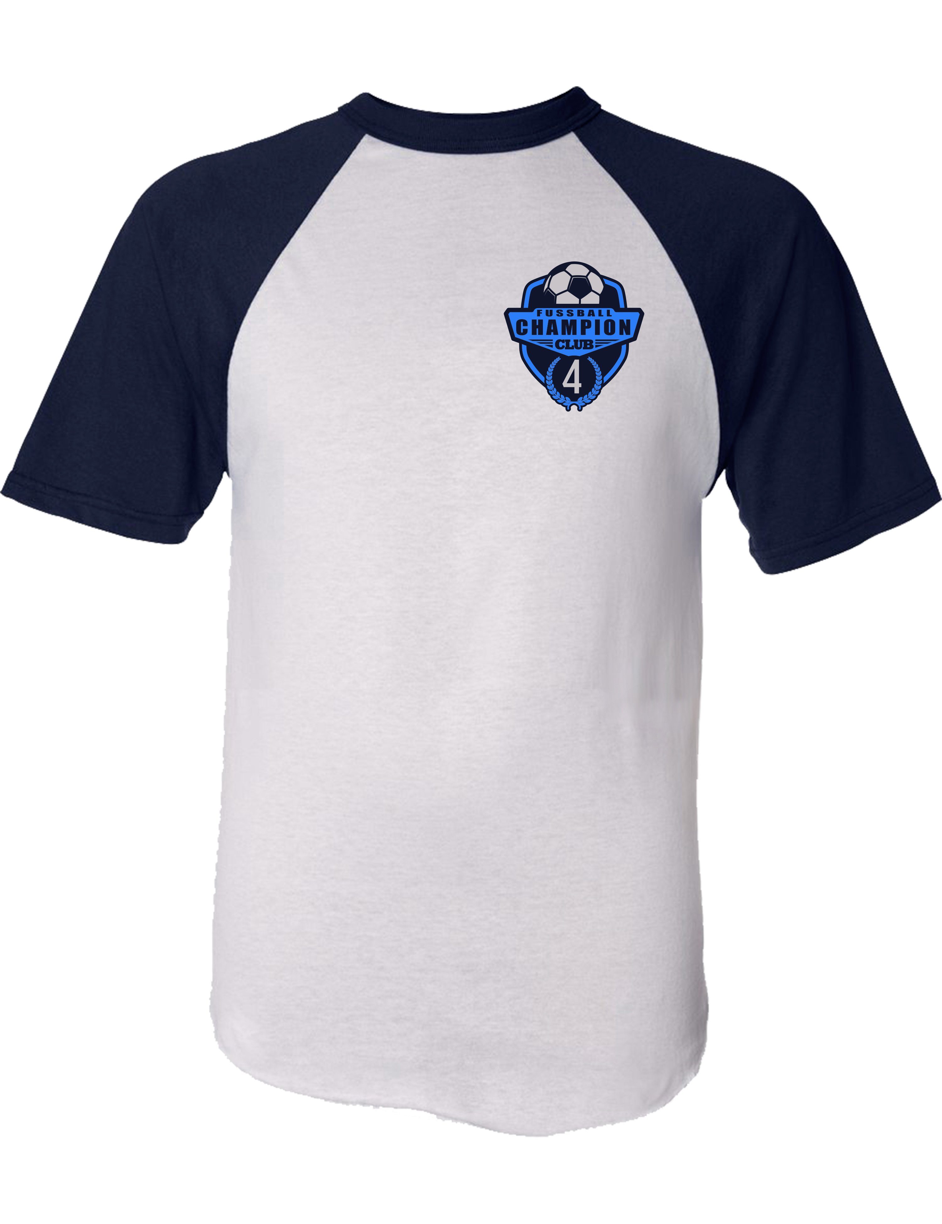 Print-Shirt Jungen Fußball Shirt in Trikot-Optik 4. Geburtstag: "Champion 4 Jahre"