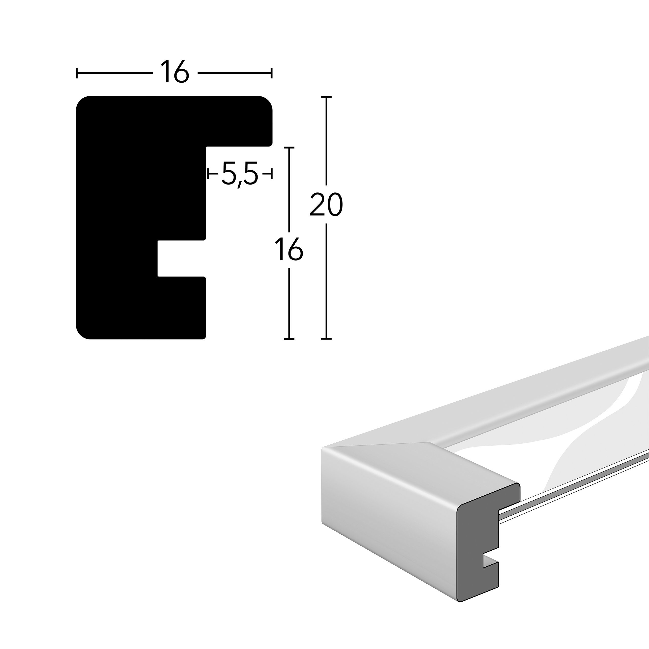 St) Fontana, Nielsen (1 Bilderrahmen Design Schwarz