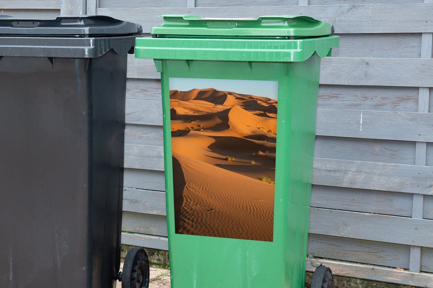 des Mülleimer-aufkleber, Merzouga Sticker, Mülltonne, Wandsticker Sanddünen Abfalbehälter MuchoWow Chebbi (1 Container, bei Marokkanische St), Erg
