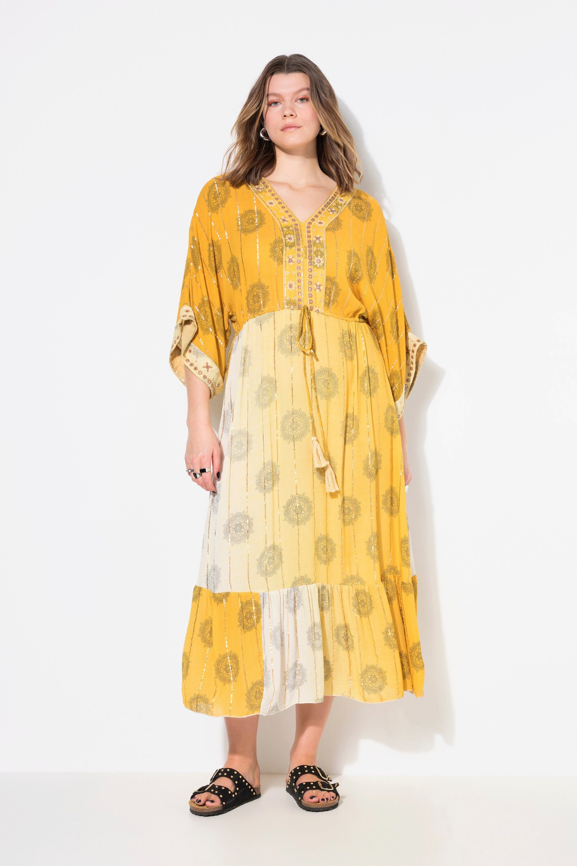 Studio Untold Maxikleid Maxikleid A-Linie Kimono-Style günstig online kaufen
