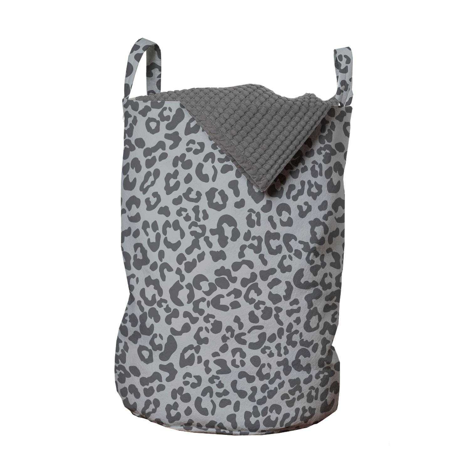 Mode-wildes Wäschekorb Griffen Waschsalons, Wäschesäckchen mit Leopard-Druck Tier Kordelzugverschluss für Abakuhaus