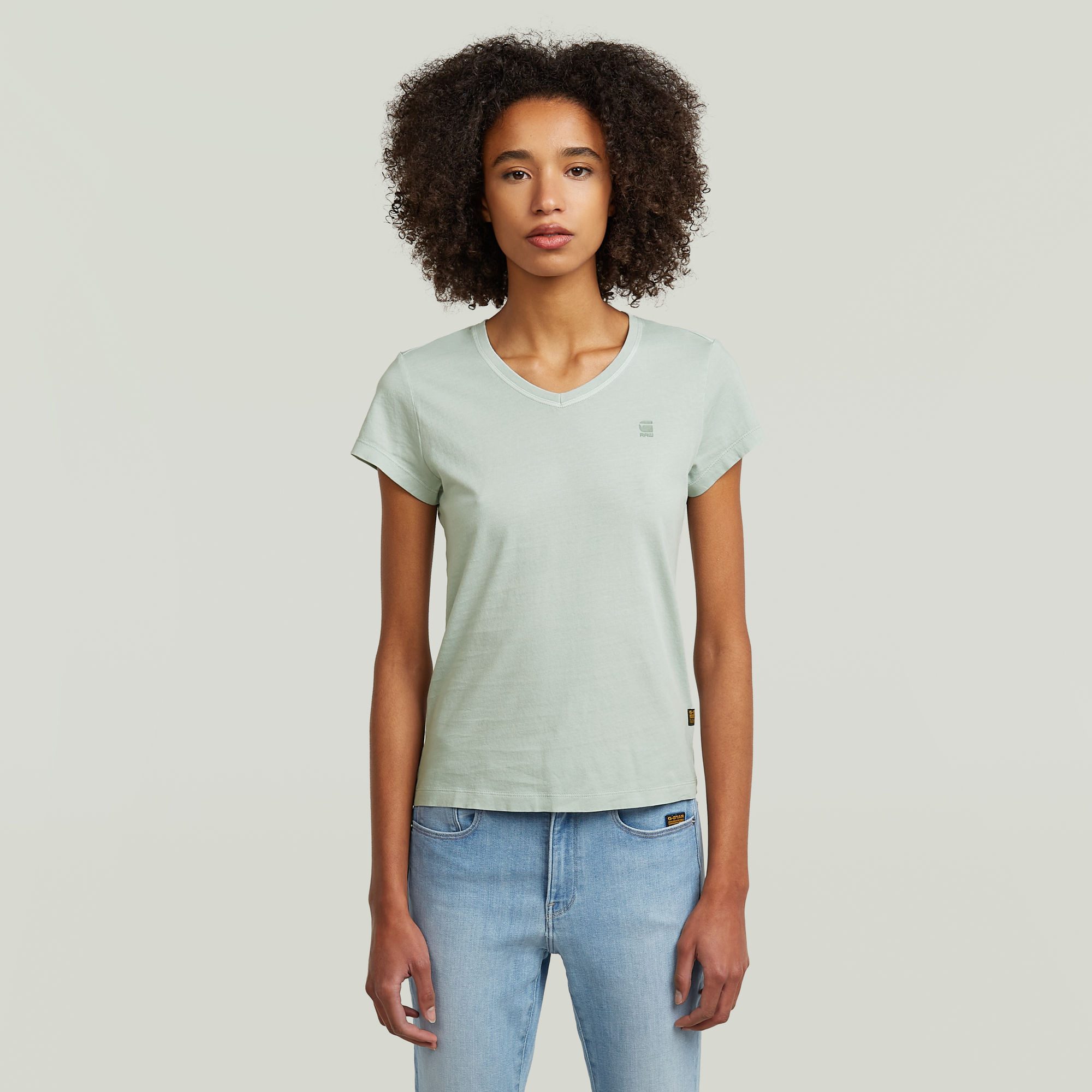 G-STAR V-Shirt Eyben mit Label