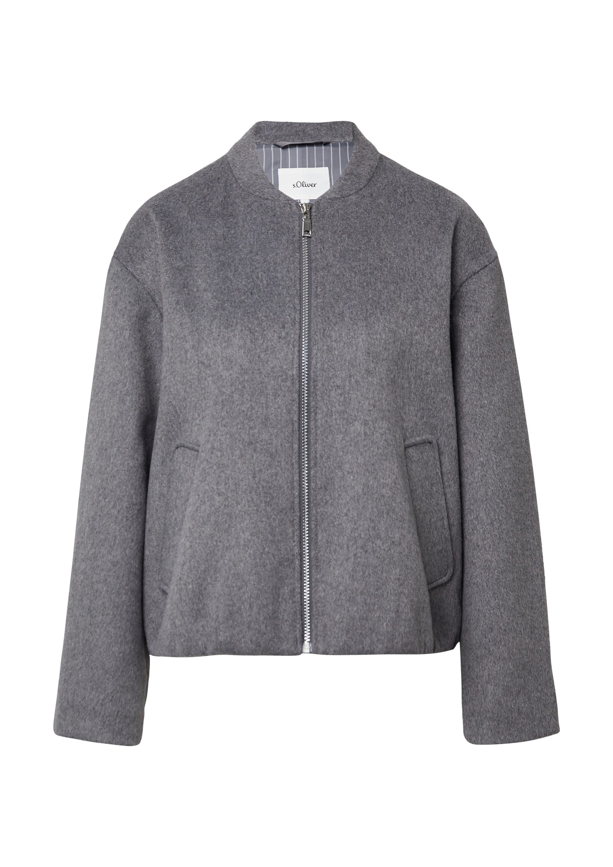 s.Oliver Funktionsjacke Outdoor-Jacke Wollmix-Blouson mit gerafftem Saum günstig online kaufen