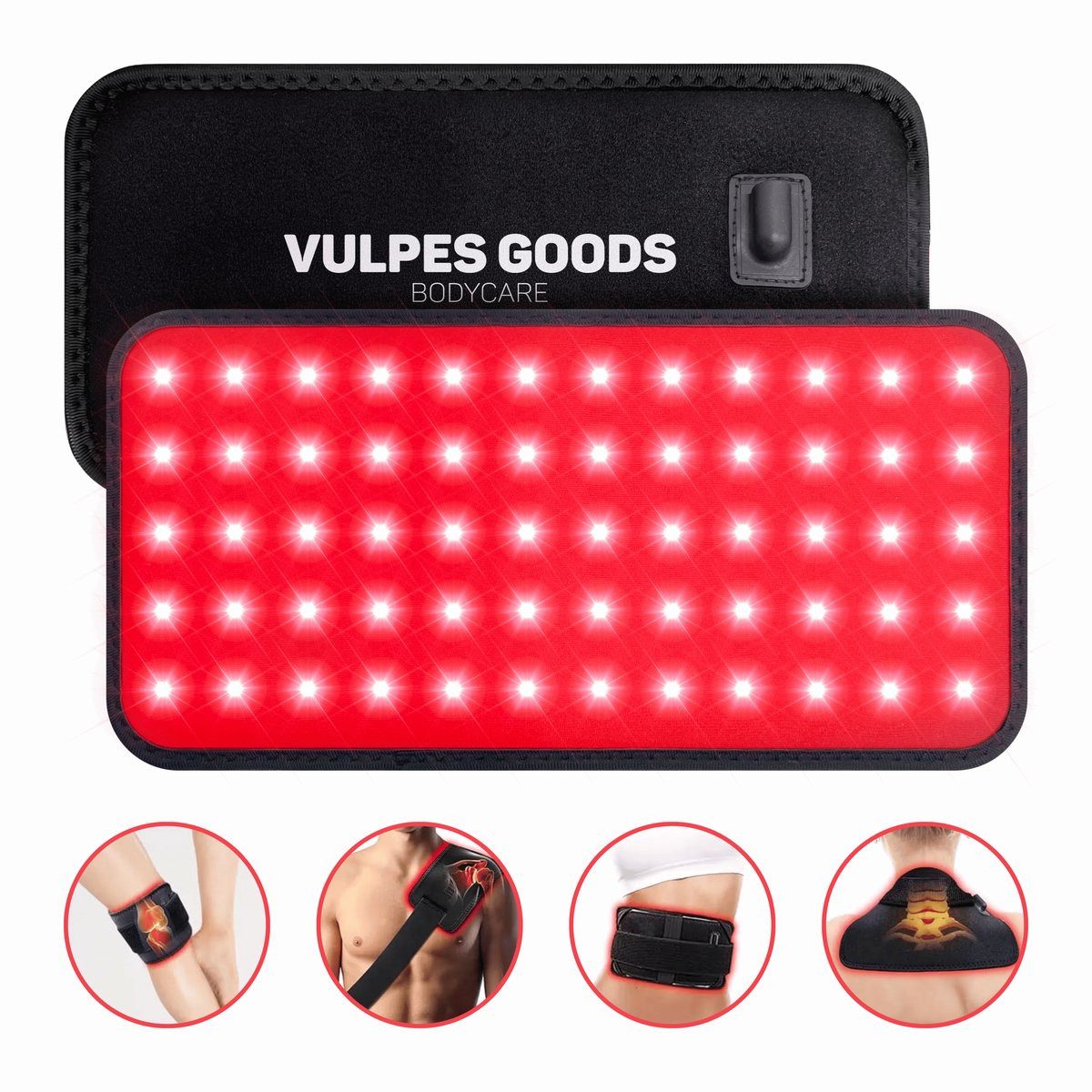 Vulpes Goods Wärmegürtel BodyCare Infrarotgürtel, 660/850 nm mit Timer