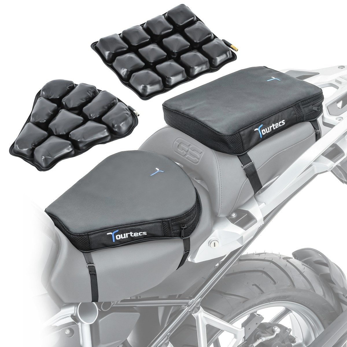 Tourtecs Sitzbank Set Motorrad Sitzkissen Komfort Air Deluxe M + Sitzkissen # Air S SG3