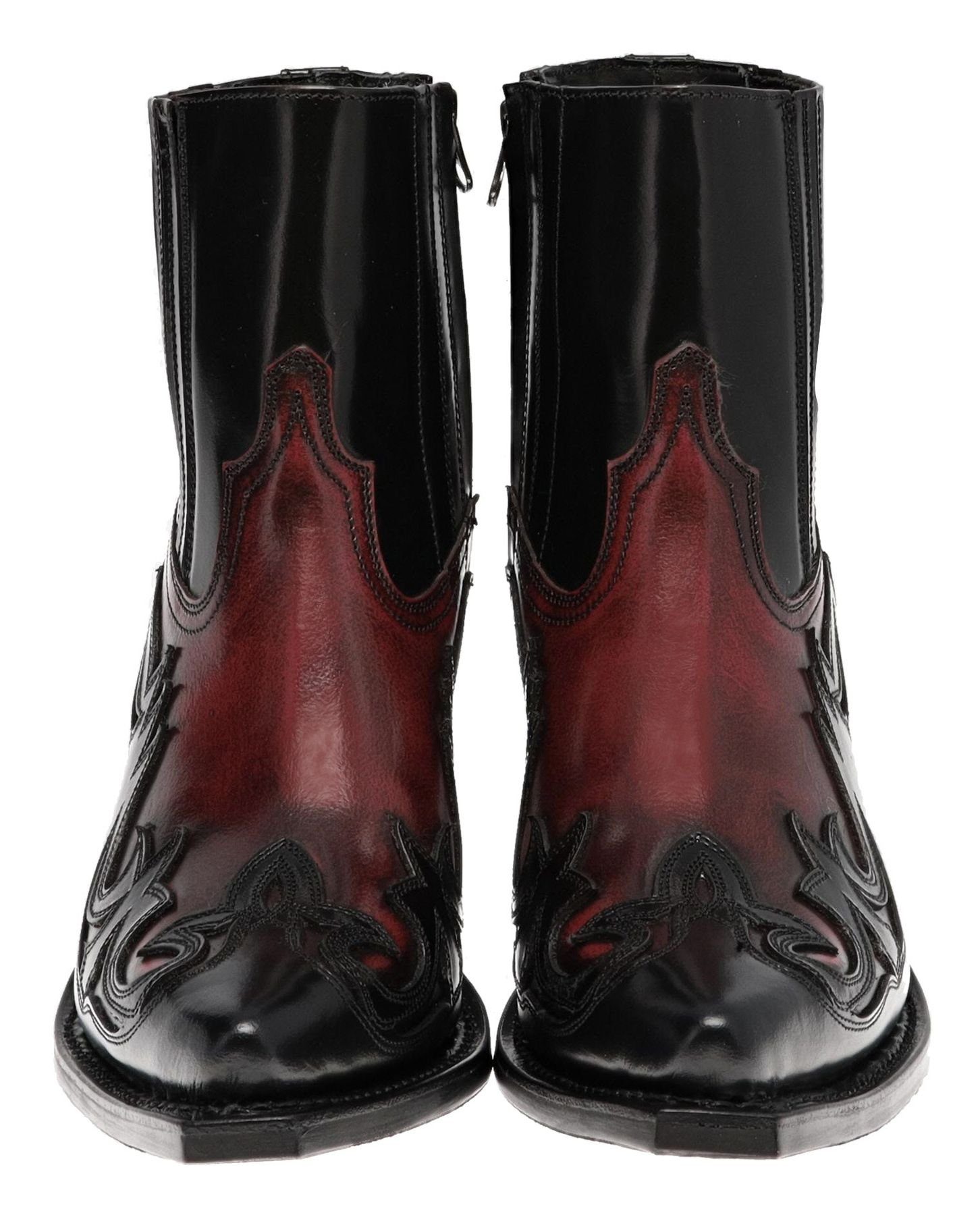 Sendra Boots 16598 Schwarz Rot Westernstiefelette günstig online kaufen