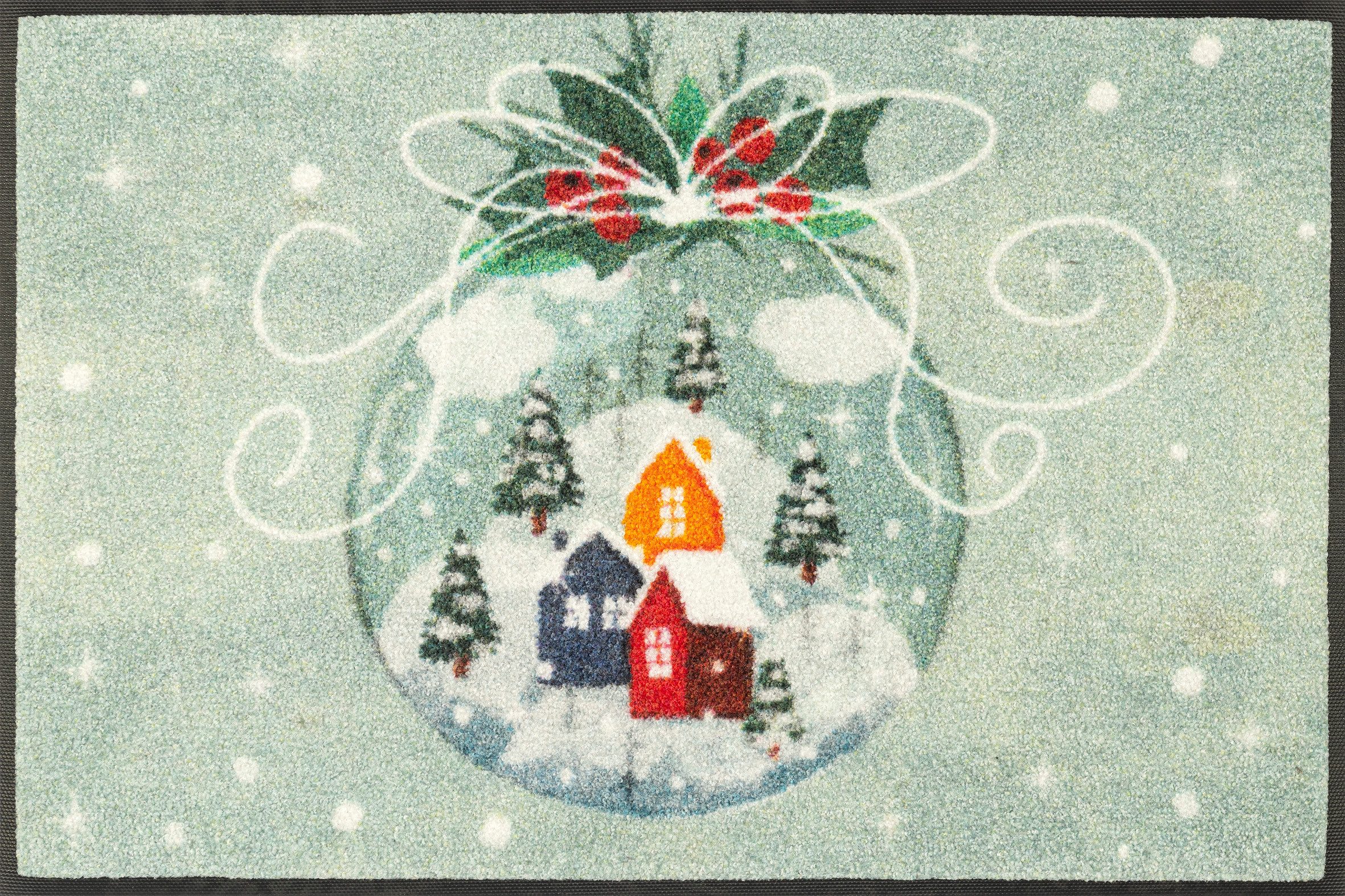 wash+dry by Kleen-Tex Fußmatte Snow Globe, rechteckig, Höhe: 7 mm