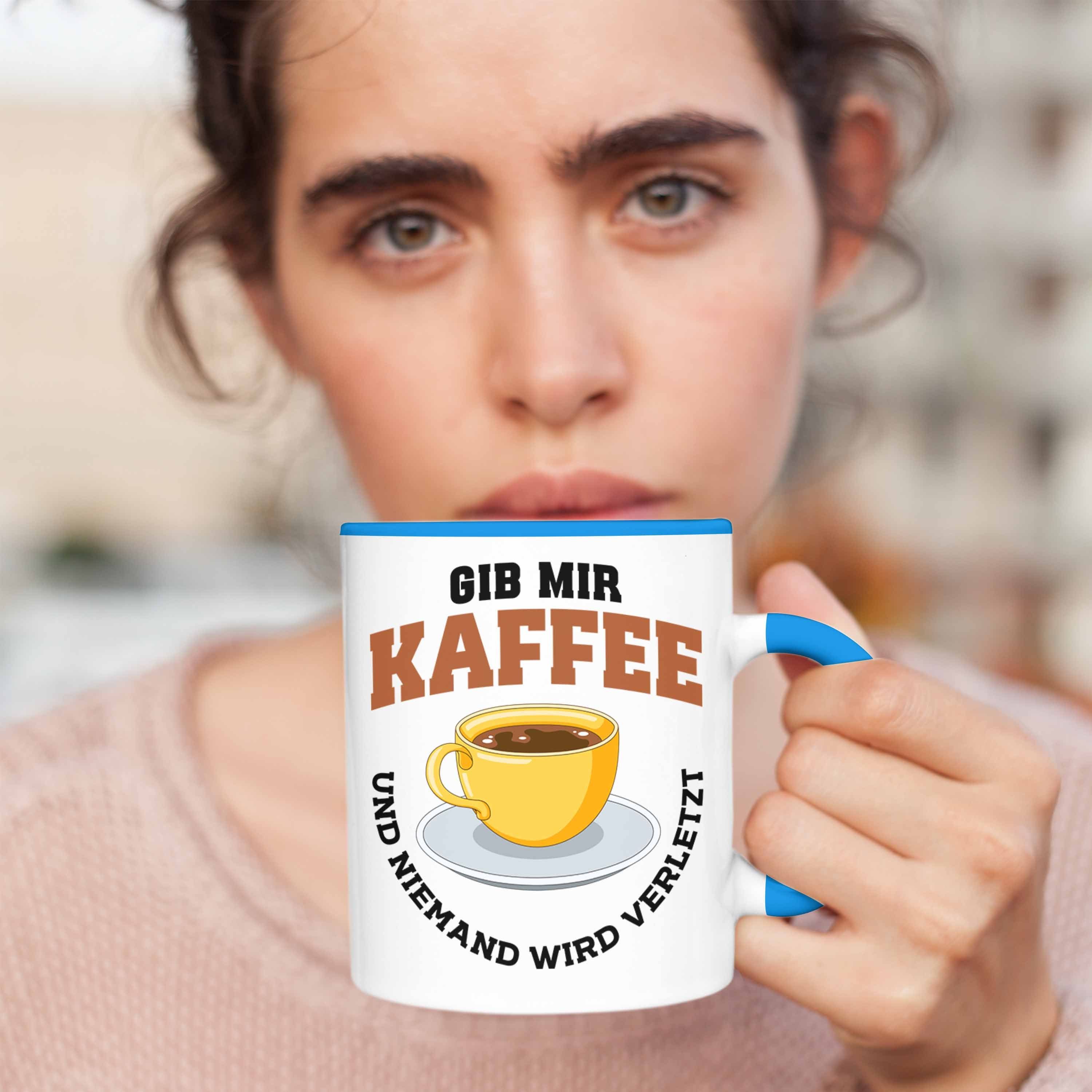 - Arbeit Kollegin Geschenkidee Spruch Trendation Geschenk Grafik Blau Kaffee Kollege Kaffeetrinker Trendation Tasse