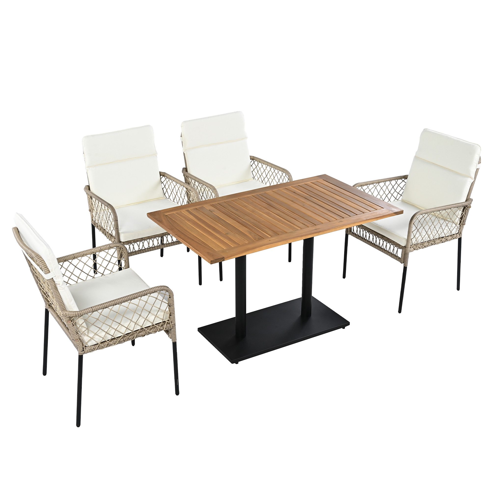 KLAM HOME Gartenlounge-Set Gartenmöbel-Set für 4 günstig online kaufen