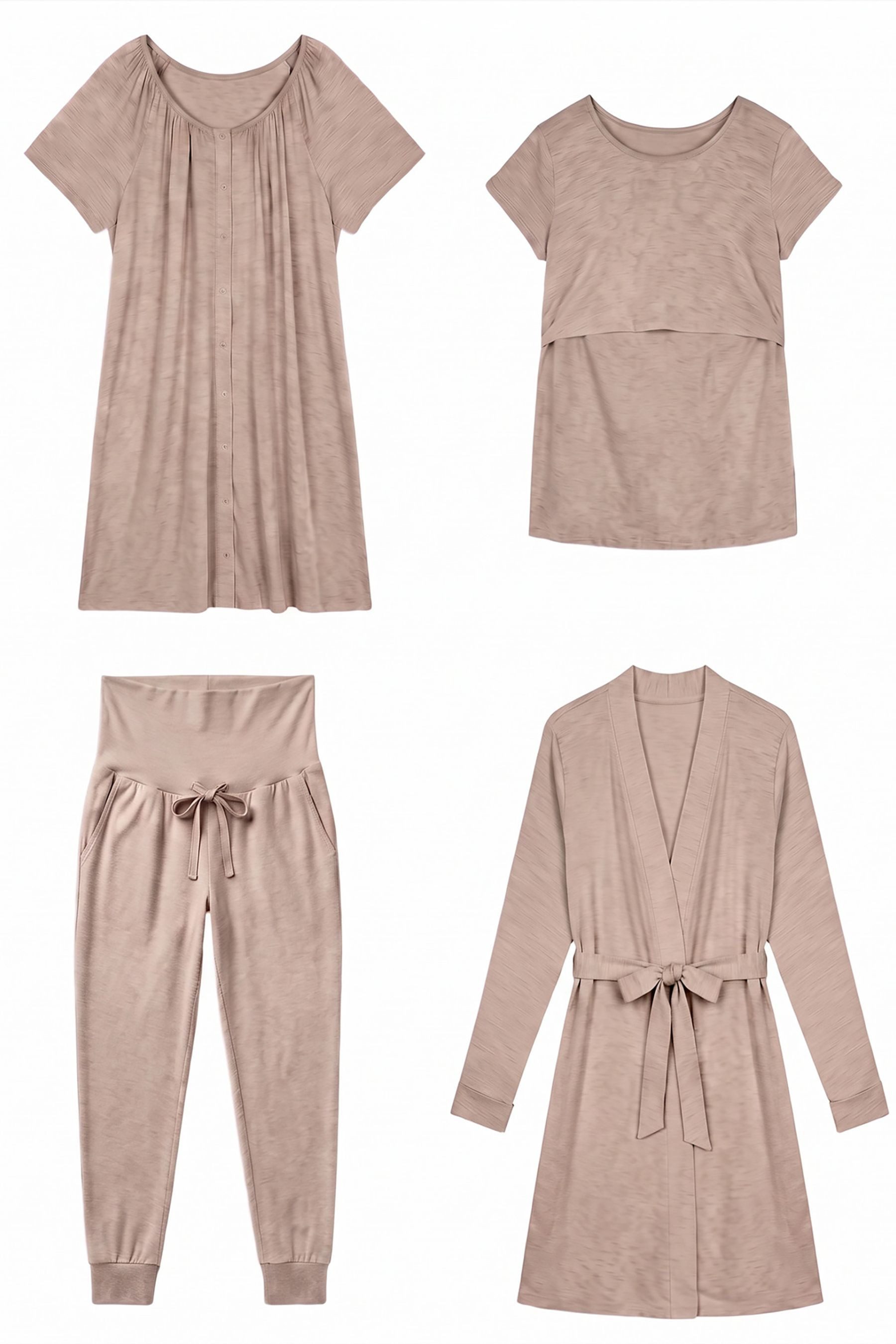 Seraphine Umstandspyjama Seraphine 4-teiliges Pyjamaset Umstands-/Stillmode (1 tlg)